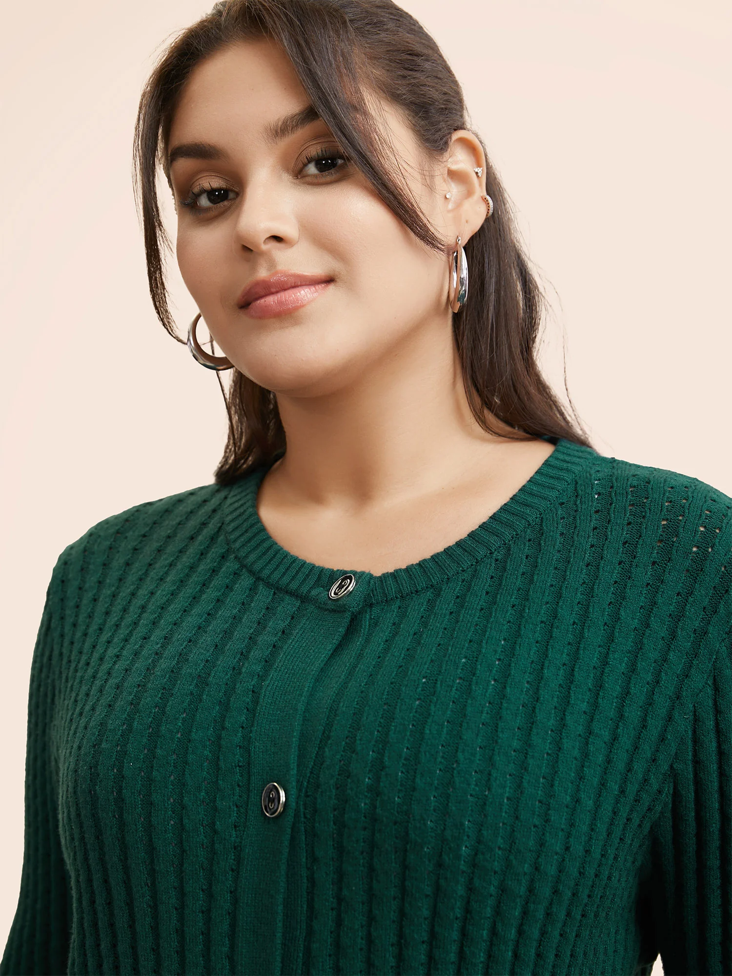 Supersoft Essentials Textured Round Neck Slim Cardigan - Image 5