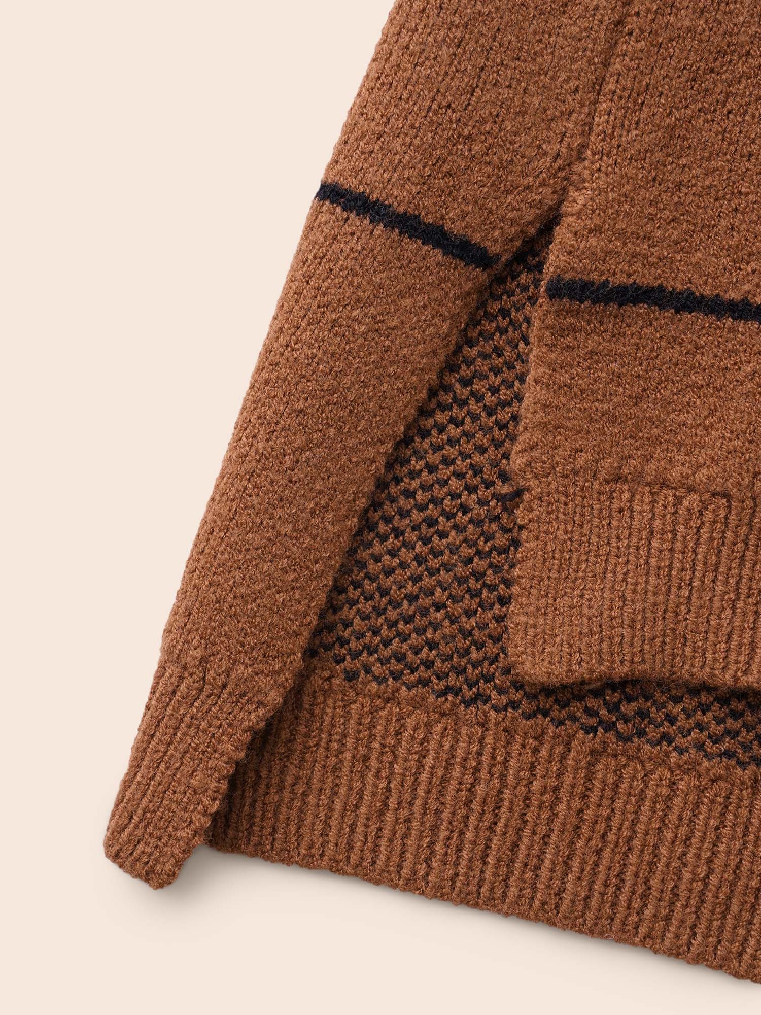 Supersoft Essentials Turtleneck Plaid Drop Shoulder Pullover - Image 5