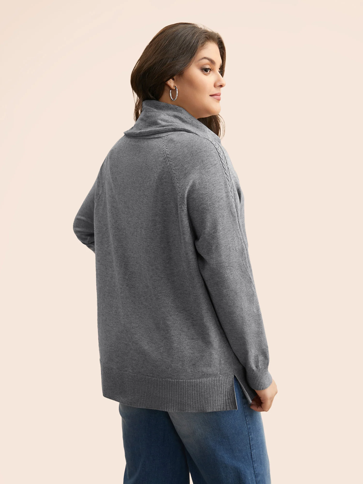 Supersoft Essentials Turtleneck Raglan Sleeve Pullover - Image 2
