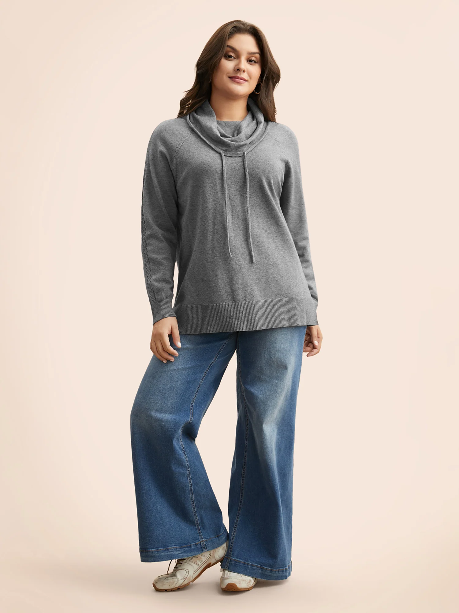 Supersoft Essentials Turtleneck Raglan Sleeve Pullover - Image 3