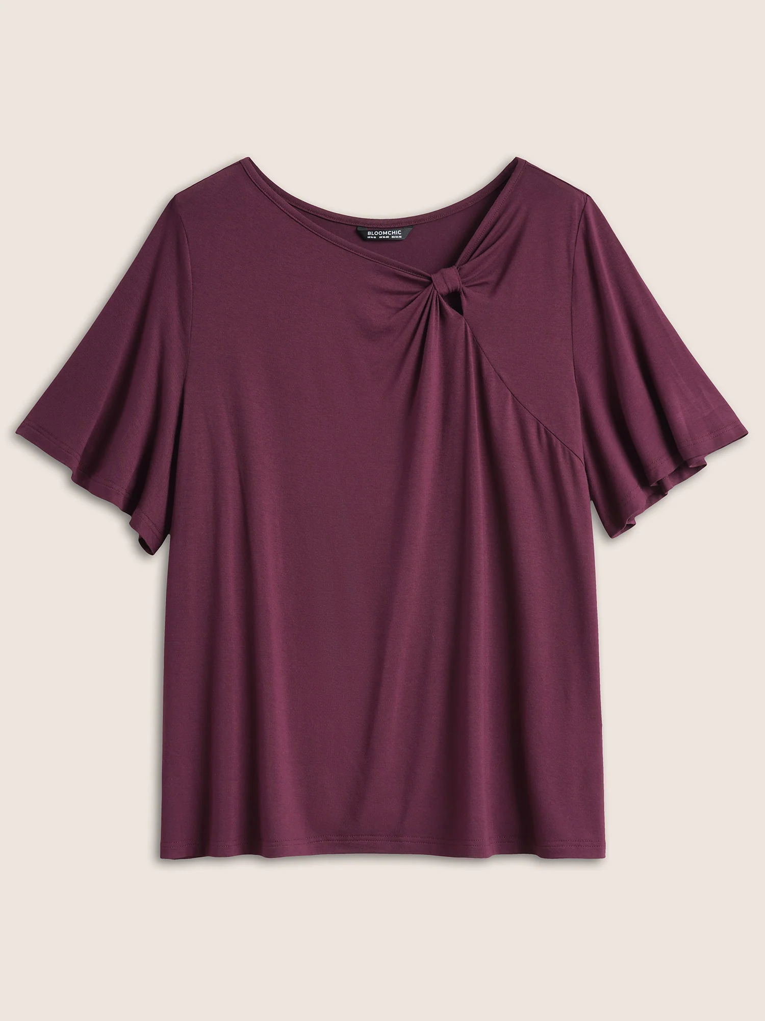 Supersoft Essentials Twist Front Asymmetrical Neck T-shirt - Image 10