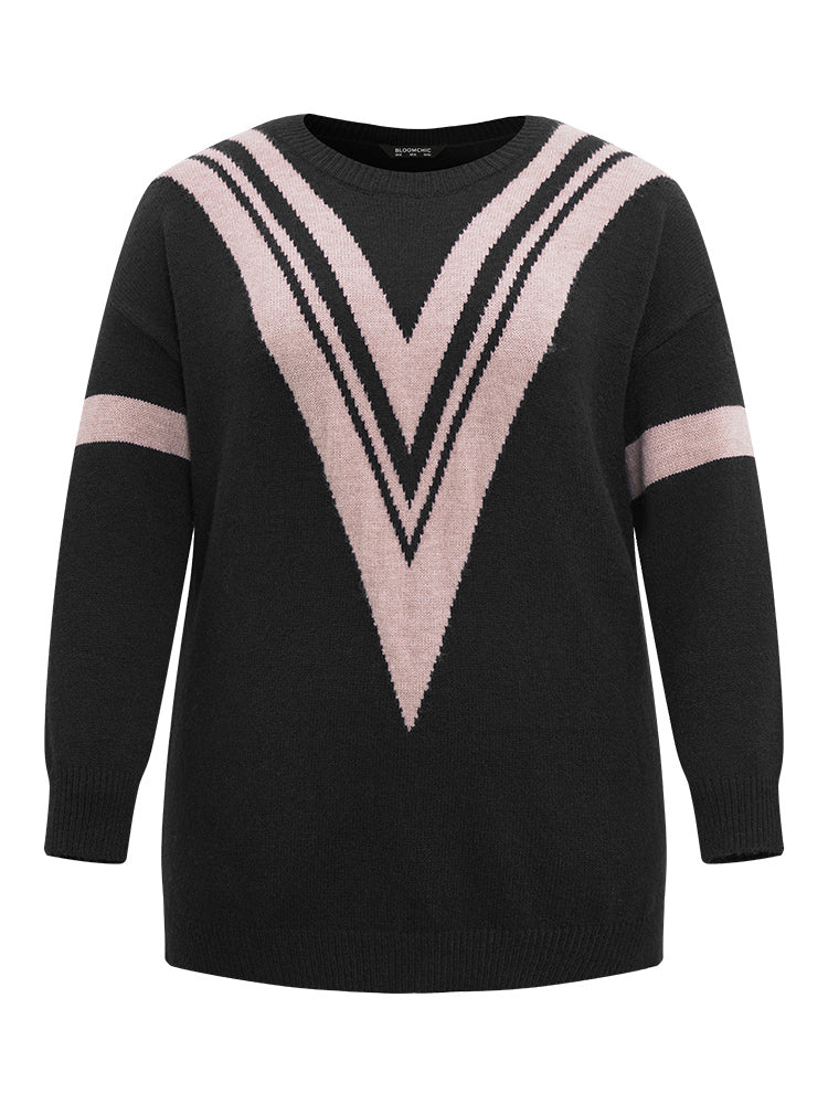 Supersoft Essentials Two Tone Crew Neck Drop Shoulder Pullover - Image 6