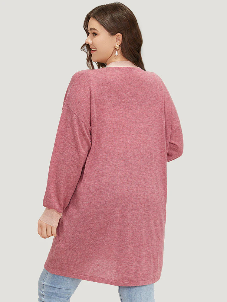 Supersoft Essentials Two Tone Pocket Tunic Cardigan - Image 2