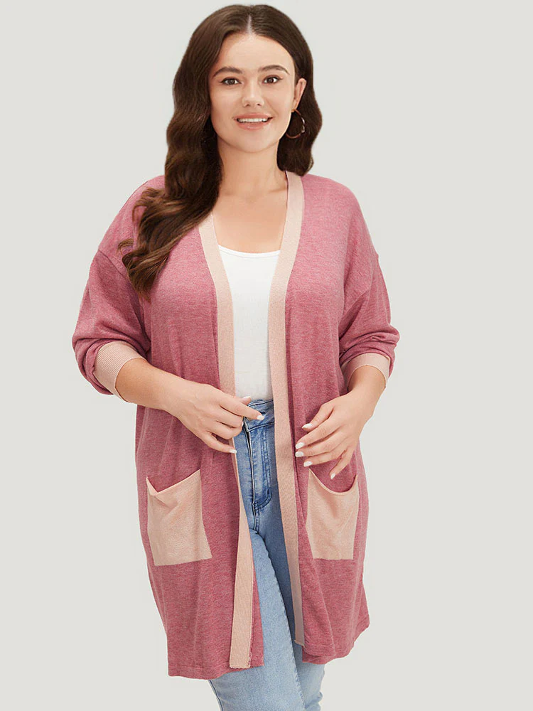 Supersoft Essentials Two Tone Pocket Tunic Cardigan - Image 3
