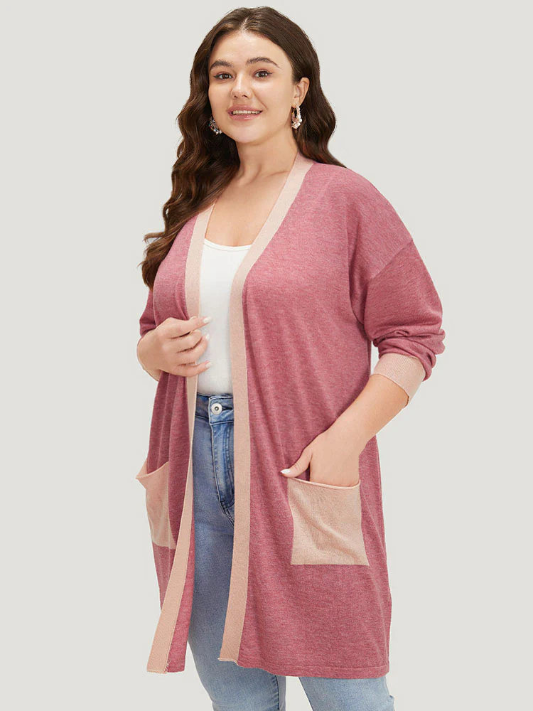 Supersoft Essentials Two Tone Pocket Tunic Cardigan - Image 4