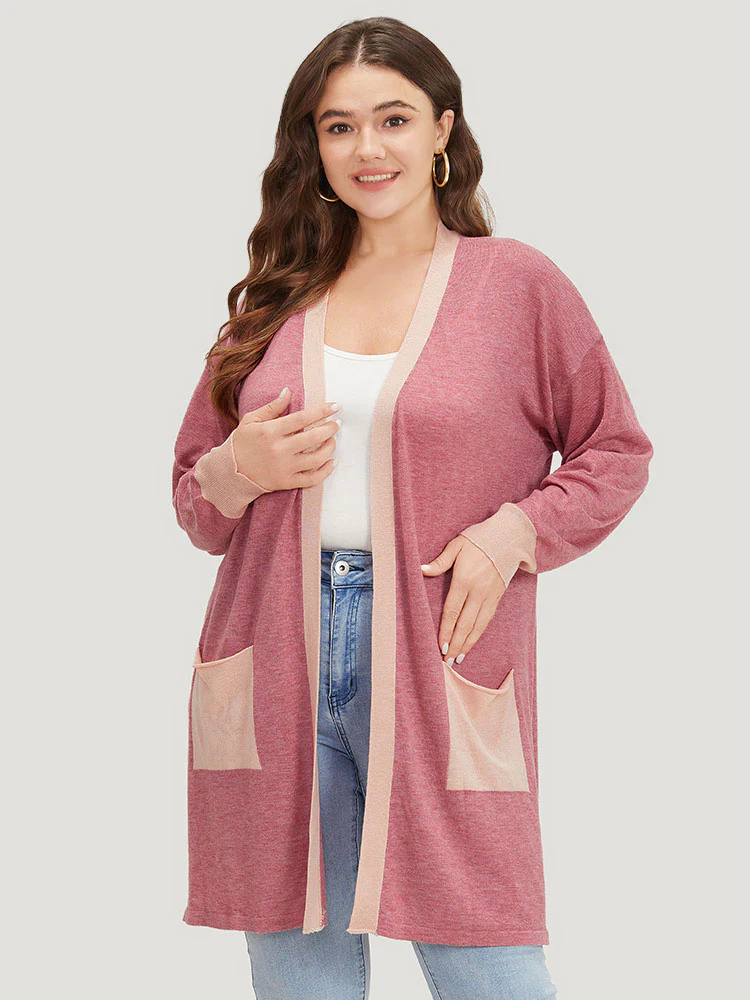 Supersoft Essentials Two Tone Pocket Tunic Cardigan - Image 5