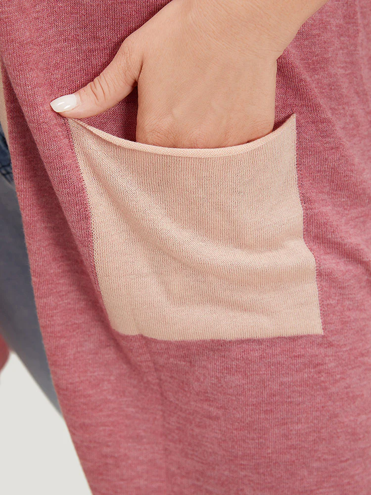 Supersoft Essentials Two Tone Pocket Tunic Cardigan - Image 8