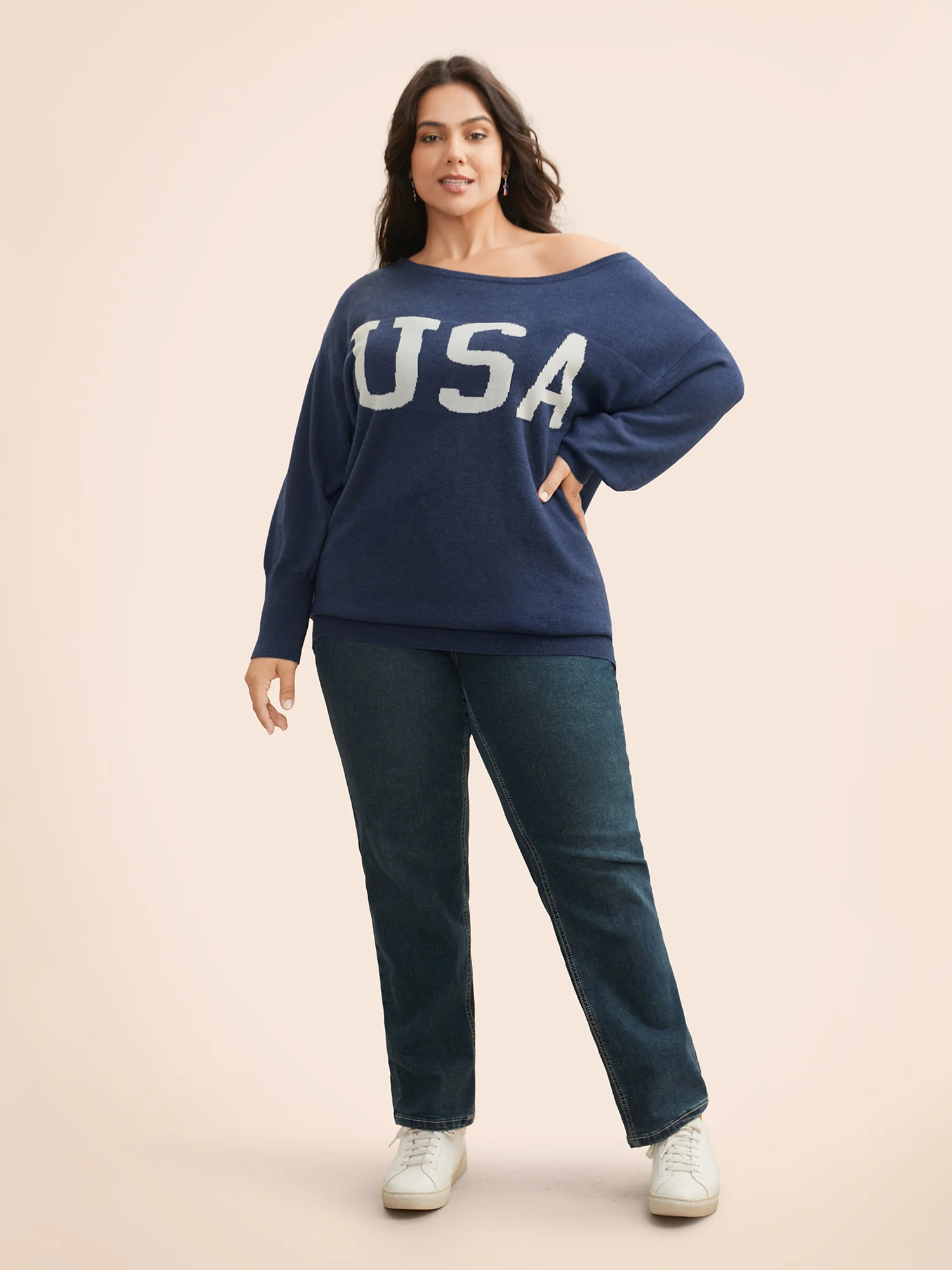 Supersoft Essentials USA Boat Neck Pullover - Image 3