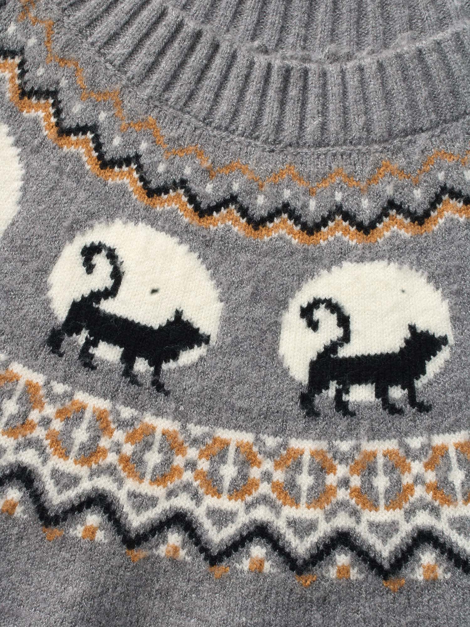 Supersoft Essentials Wicked Cat Fair Isle Yoke Printed Pullover - Image 8