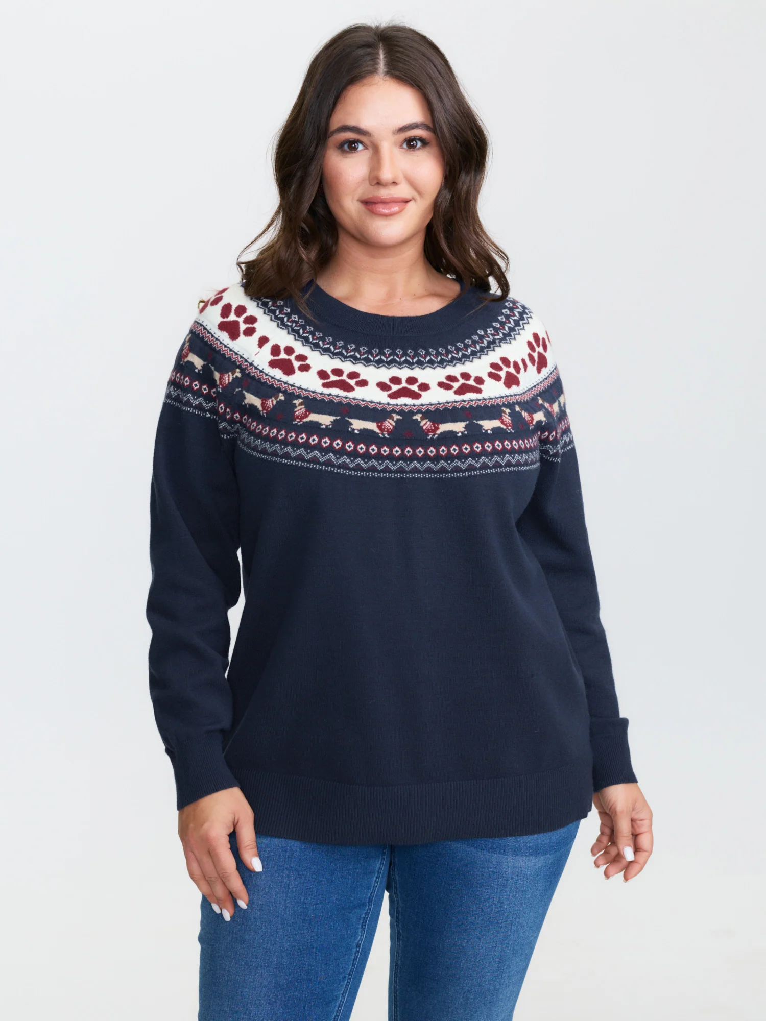 Supersoft Fair-Isle Stretchy Pullover - Image 2