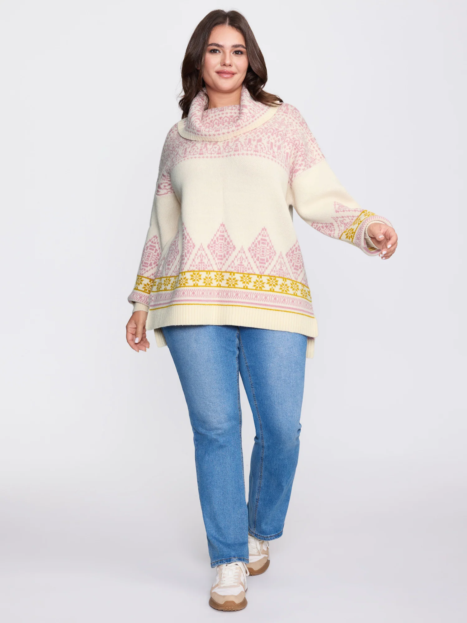 Supersoft Fair-Isle Stretchy Pullover - Image 3