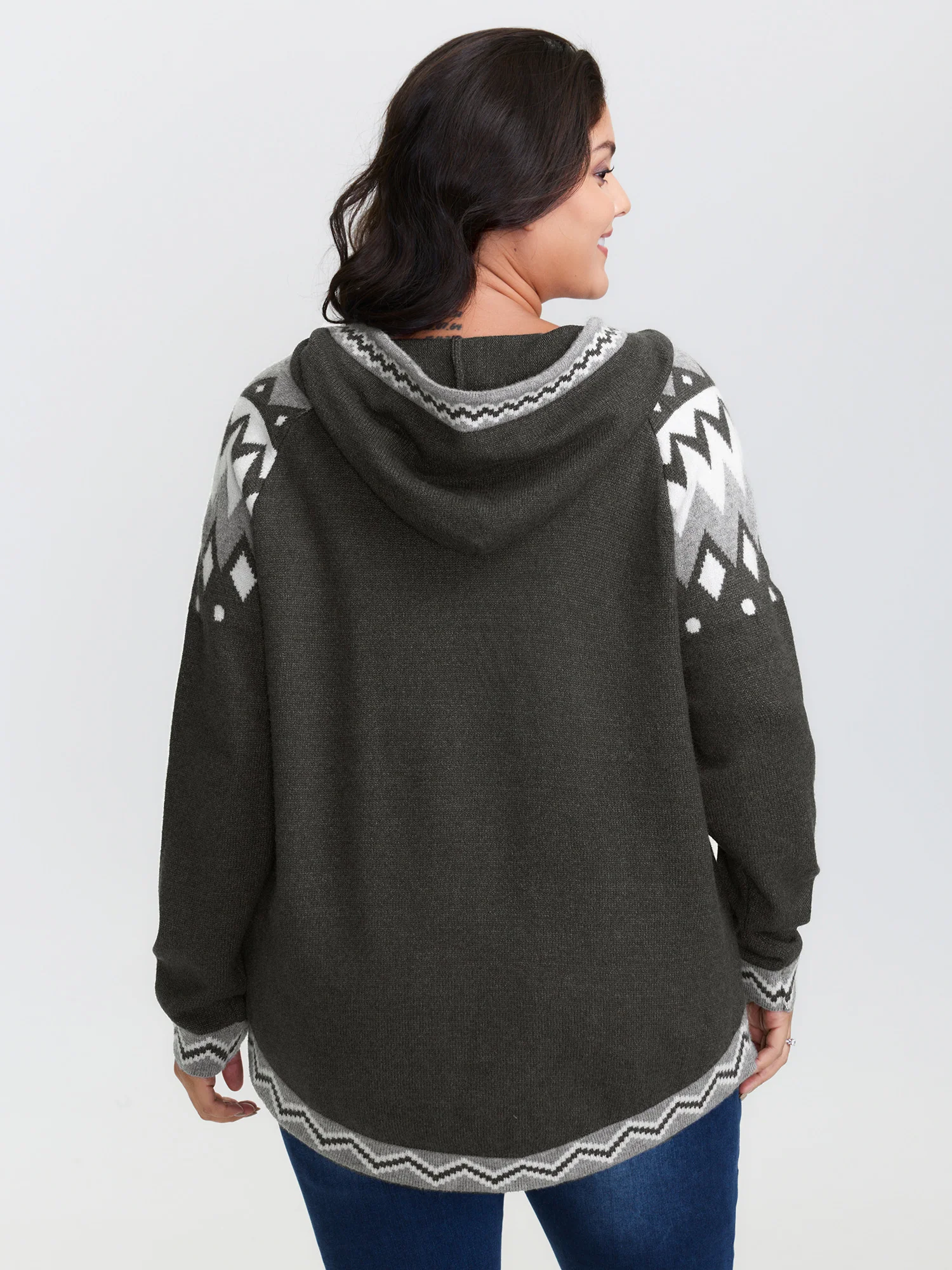 Supersoft Fair-Isle Super Stretchy Curvy Pullover - Image 4