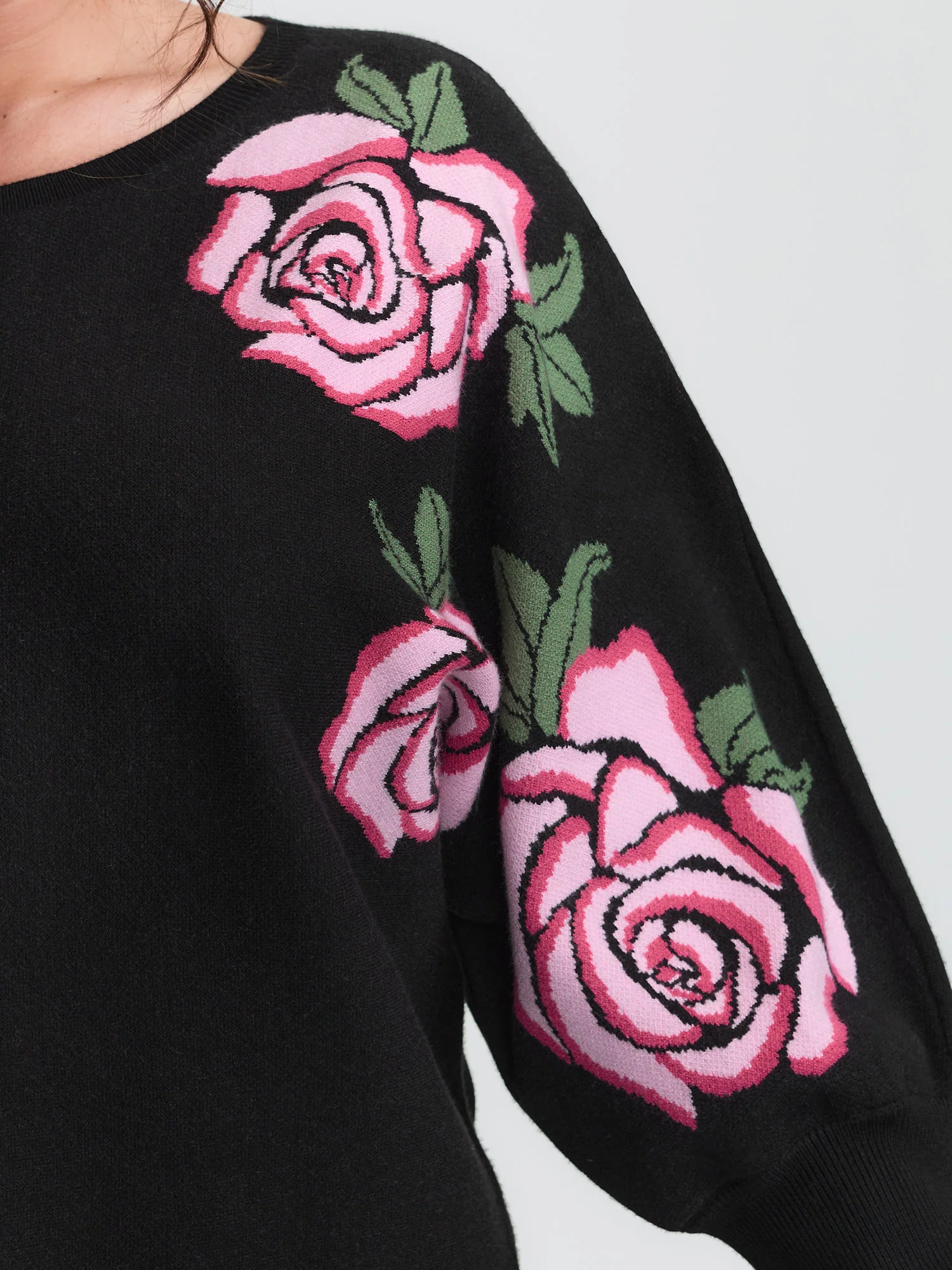 Supersoft Floral Batwing Sleeve Pullover - Image 4
