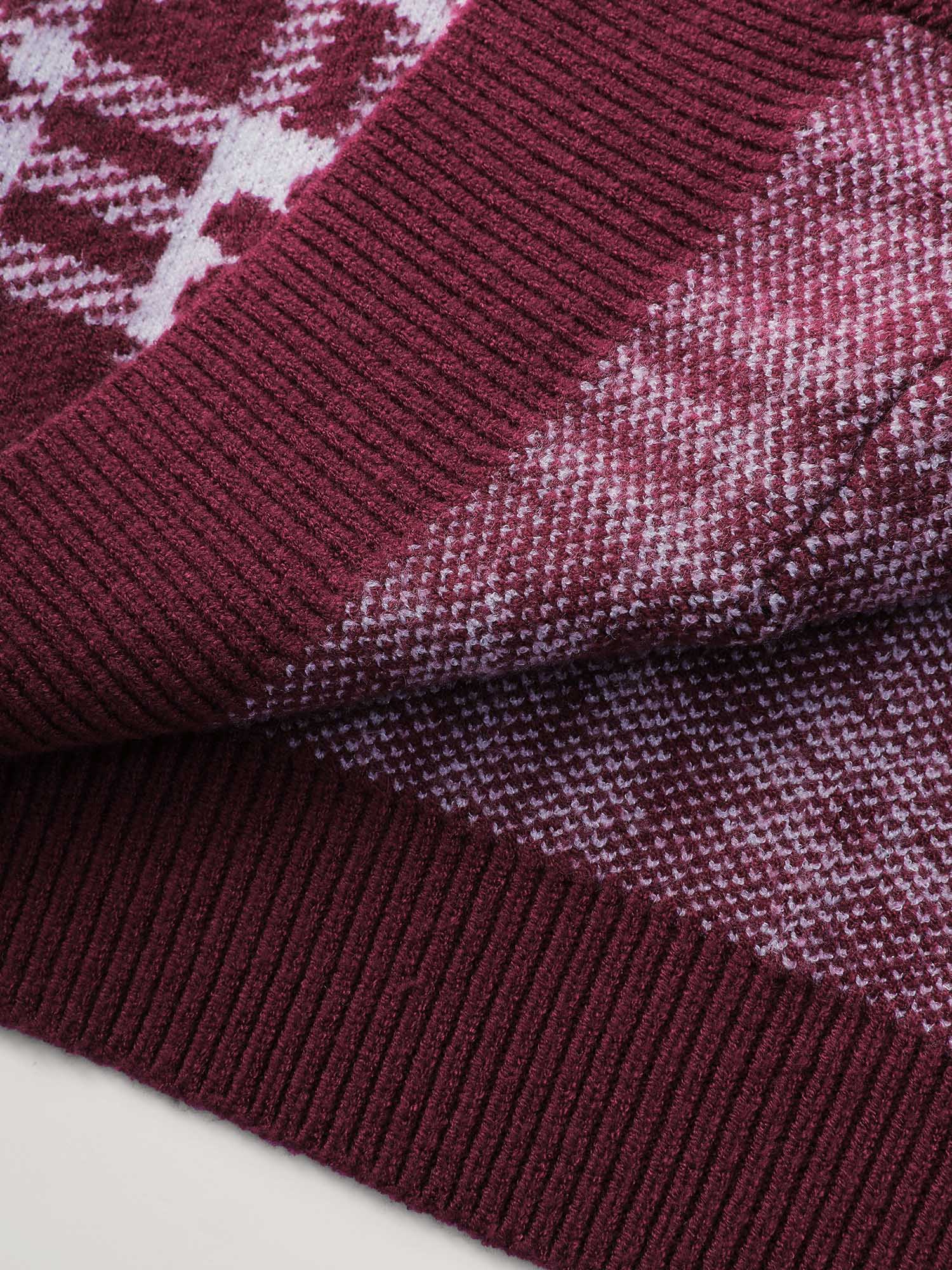 Supersoft Floral Checkered Pockets Knit Cardigan - Image 7