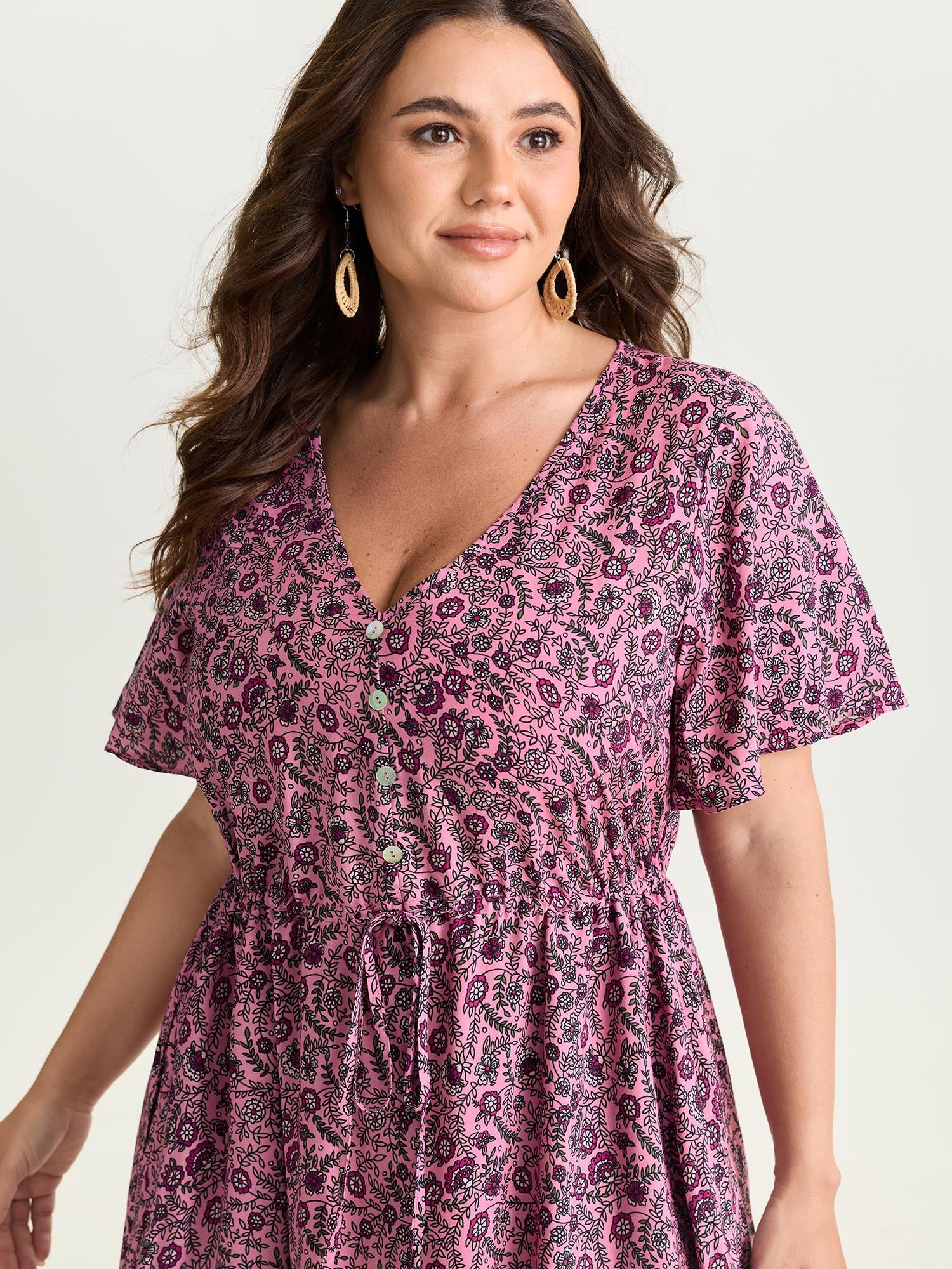Supersoft Floral Color Contrast Print Maxi Dress - Image 2