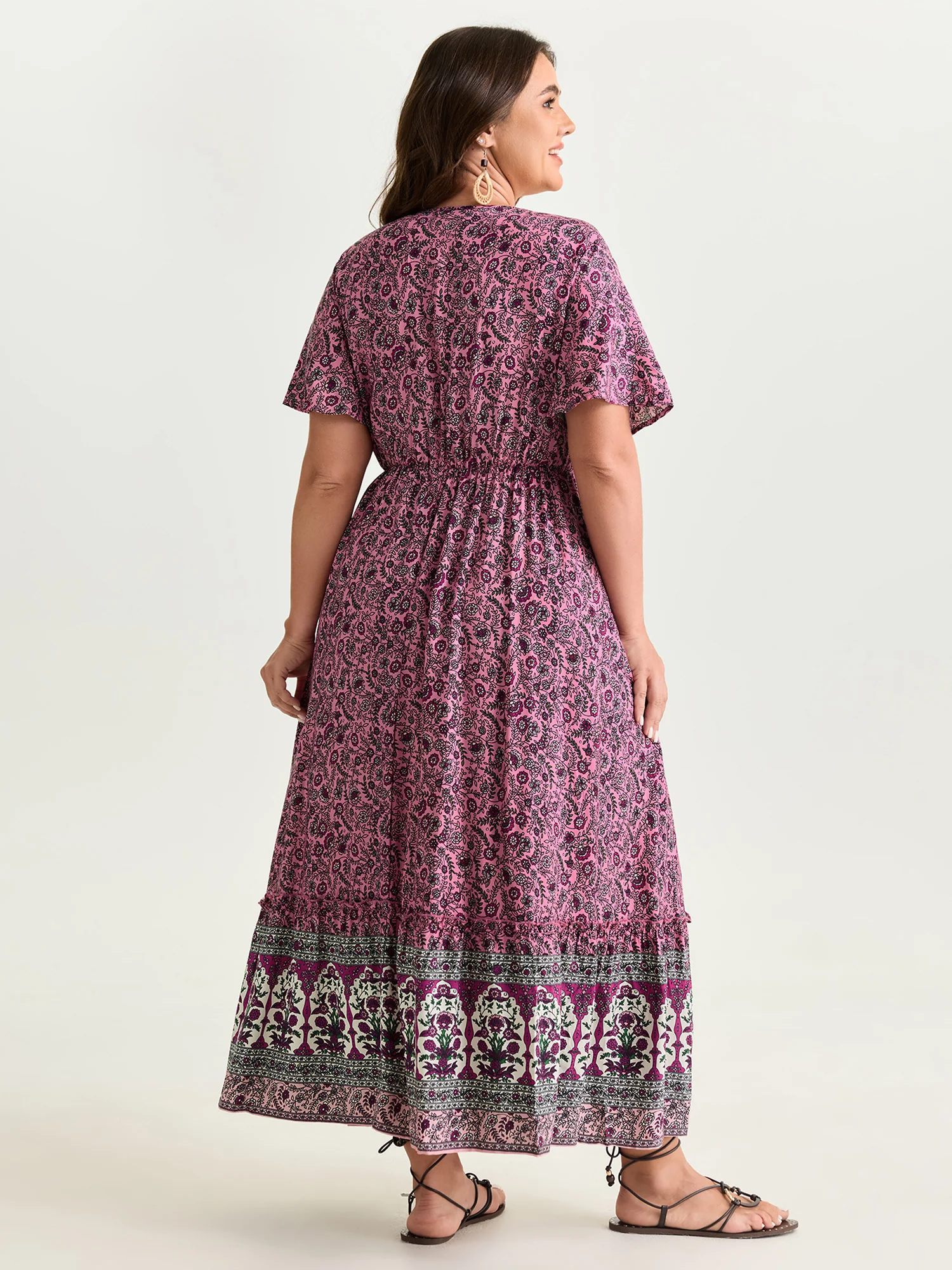 Supersoft Floral Color Contrast Print Maxi Dress - Image 4