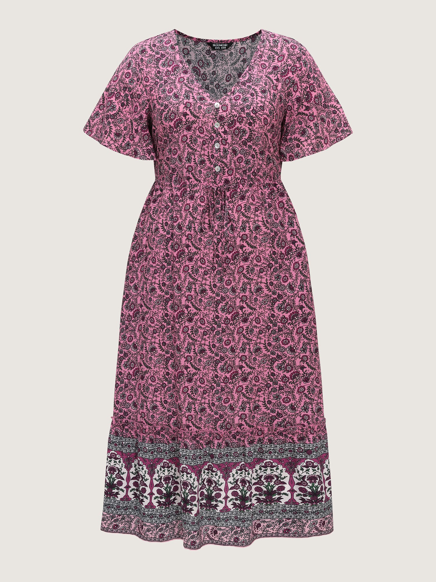 Supersoft Floral Color Contrast Print Maxi Dress - Image 7