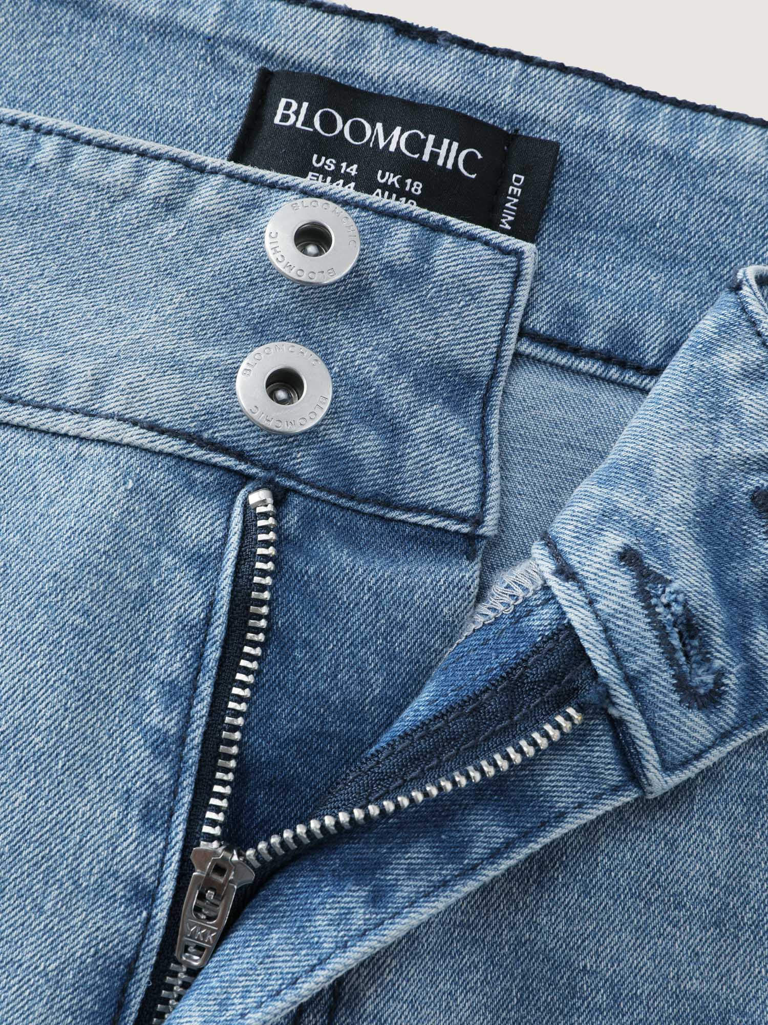 Supersoft Floral Embroidered Flared Hem Jeans - Image 7