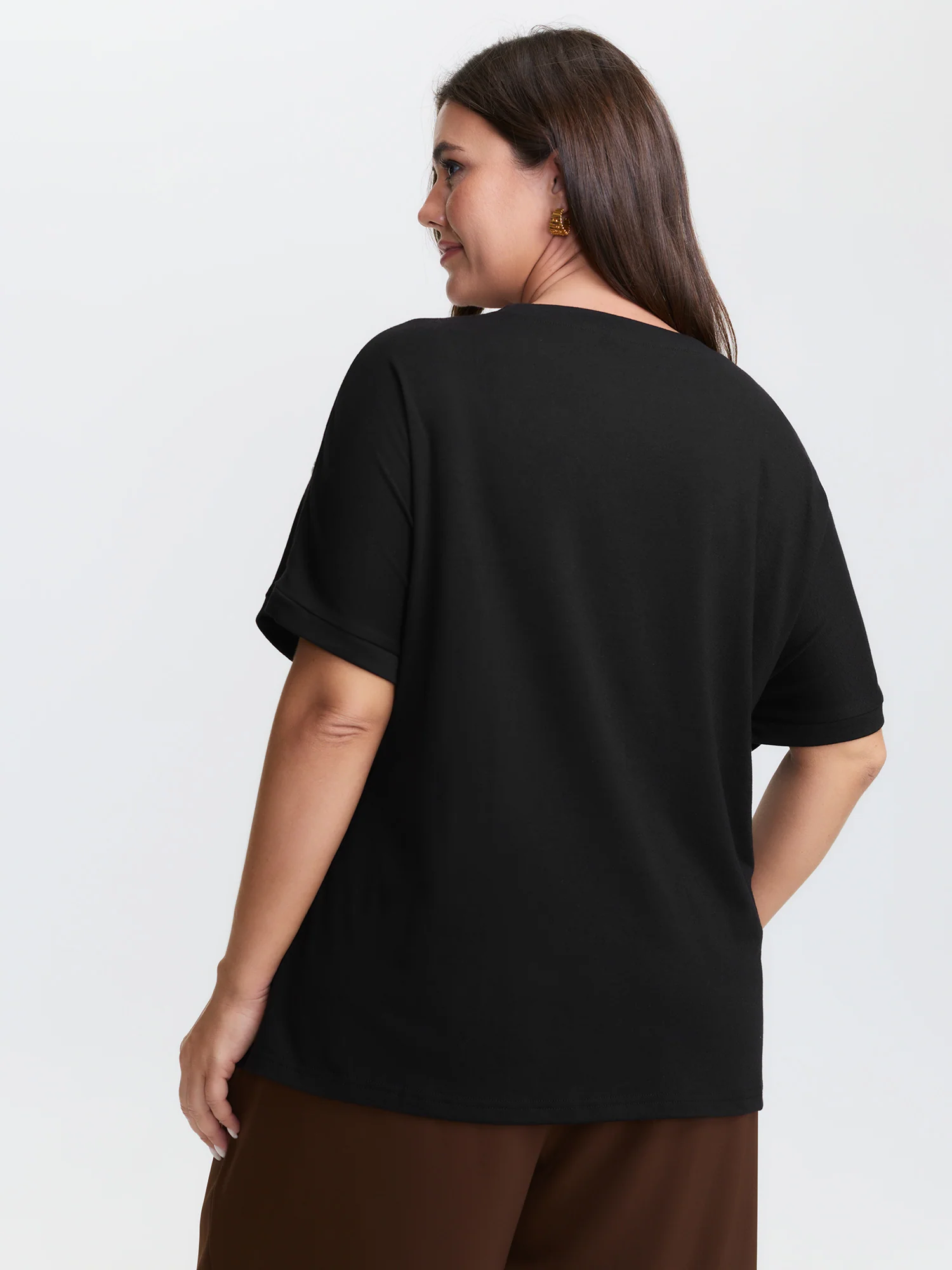 Supersoft Floral Embroidered Round Neck T-Shirt - Image 4