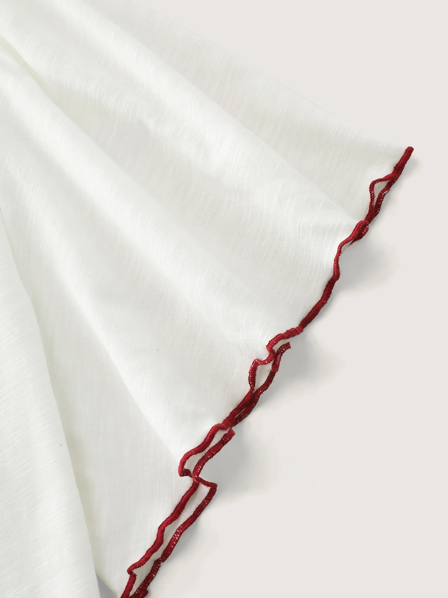 Supersoft Floral Embroidered Tassels T-Shirt - Image 6