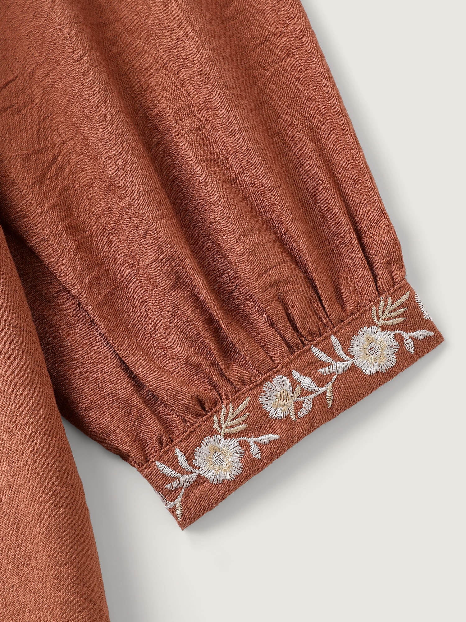 Supersoft Floral Embroidery Button Blouse - Image 6