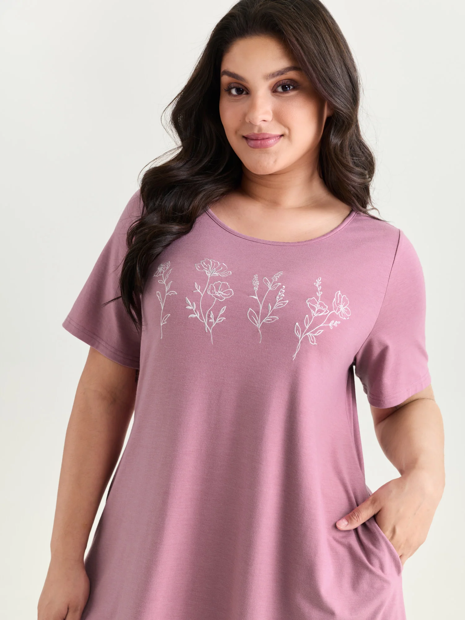 Supersoft Floral Feel Lounge Dress - Image 2