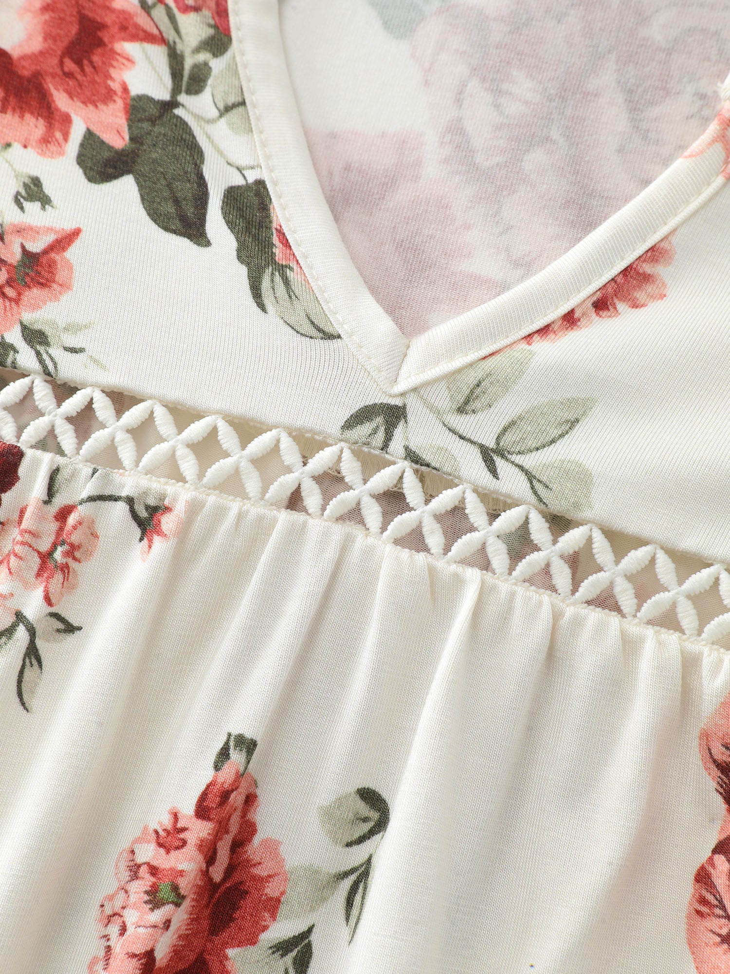 Supersoft Floral Lace Trim Knit Top - Image 6