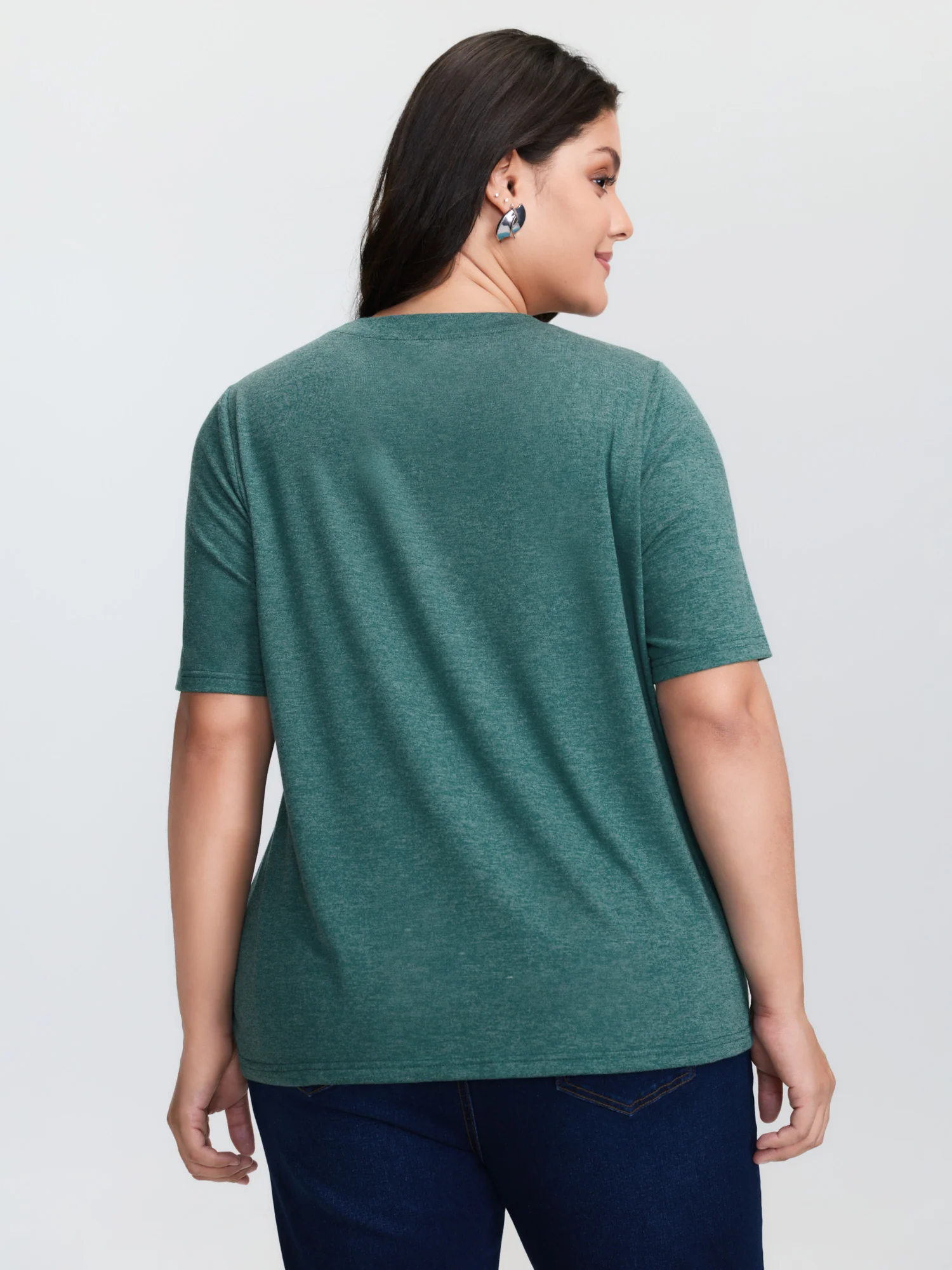Supersoft Floral Motif Round Neck T-Shirt - Image 4