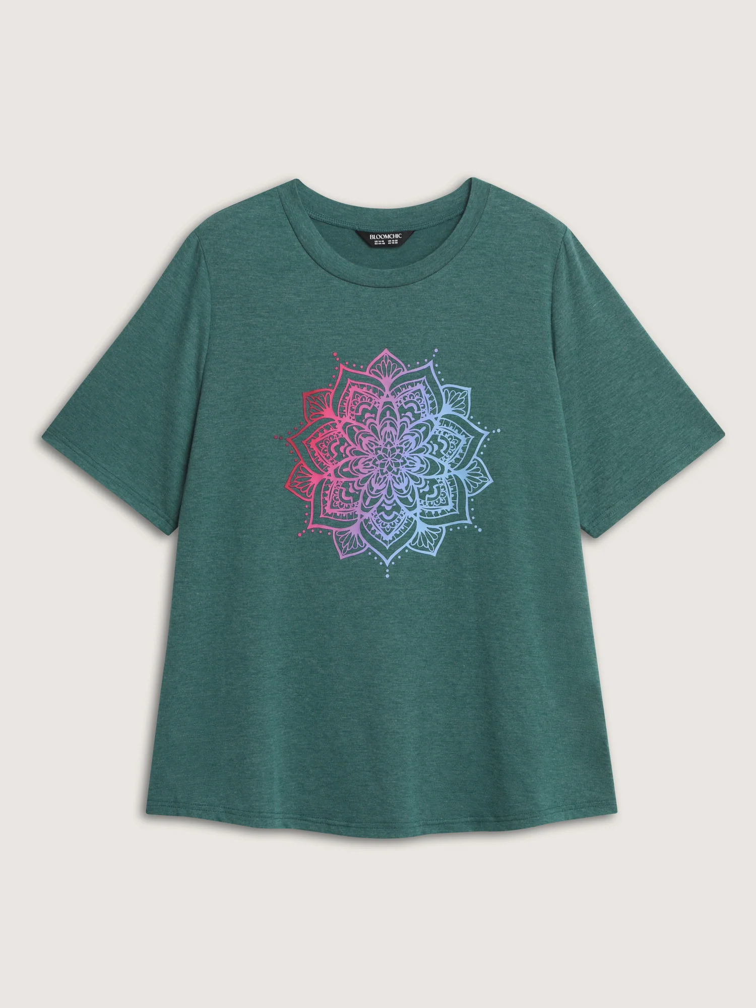 Supersoft Floral Motif Round Neck T-Shirt - Image 6