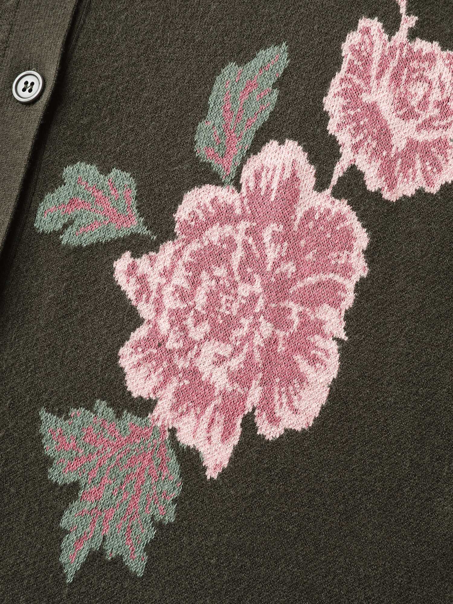 Supersoft Floral Print Button-Down Knit Cardigan - Image 6
