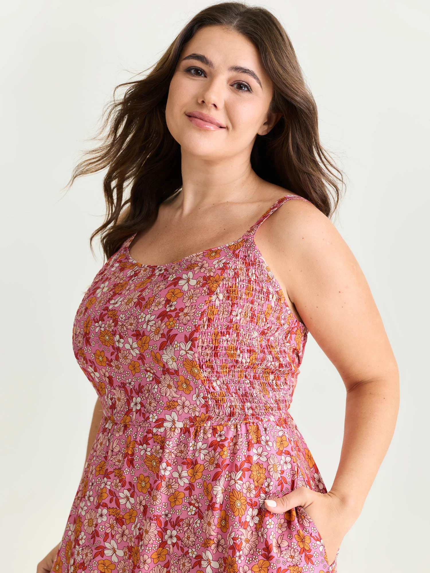 Supersoft Floral Print Cami Midi Dress - Image 2