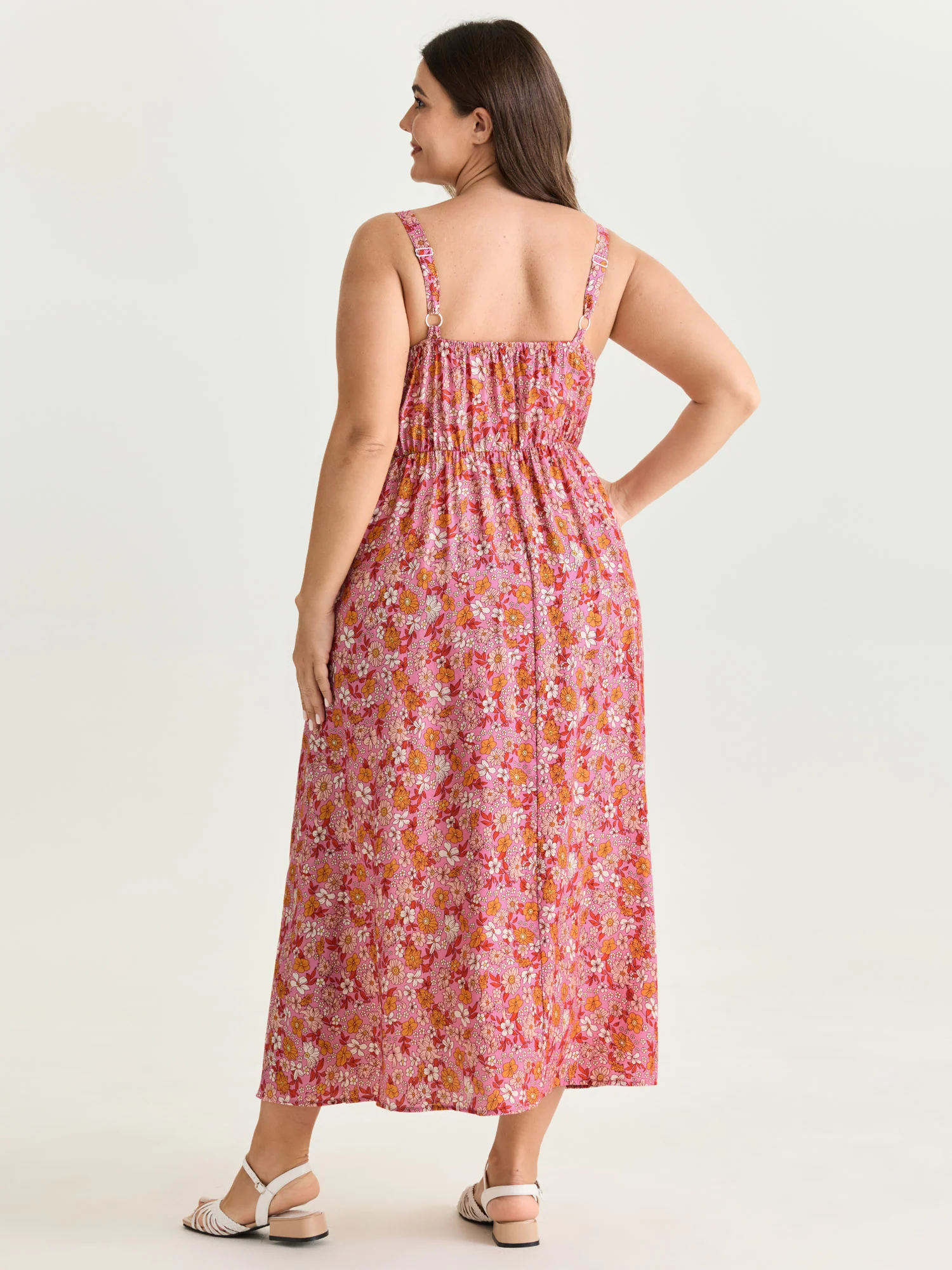 Supersoft Floral Print Cami Midi Dress - Image 4