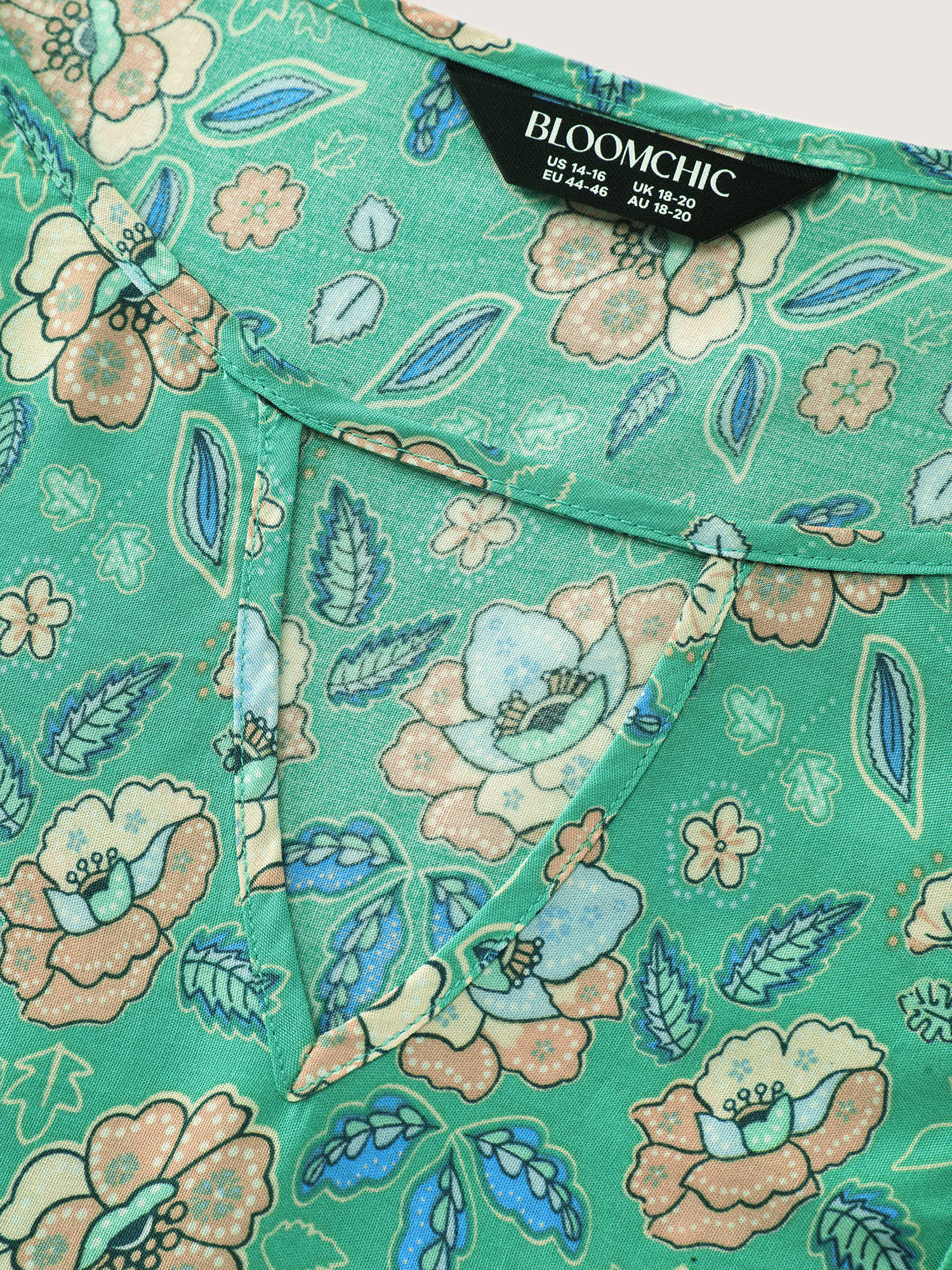 Supersoft Floral Print Keyhole Neck Blouse - Image 5