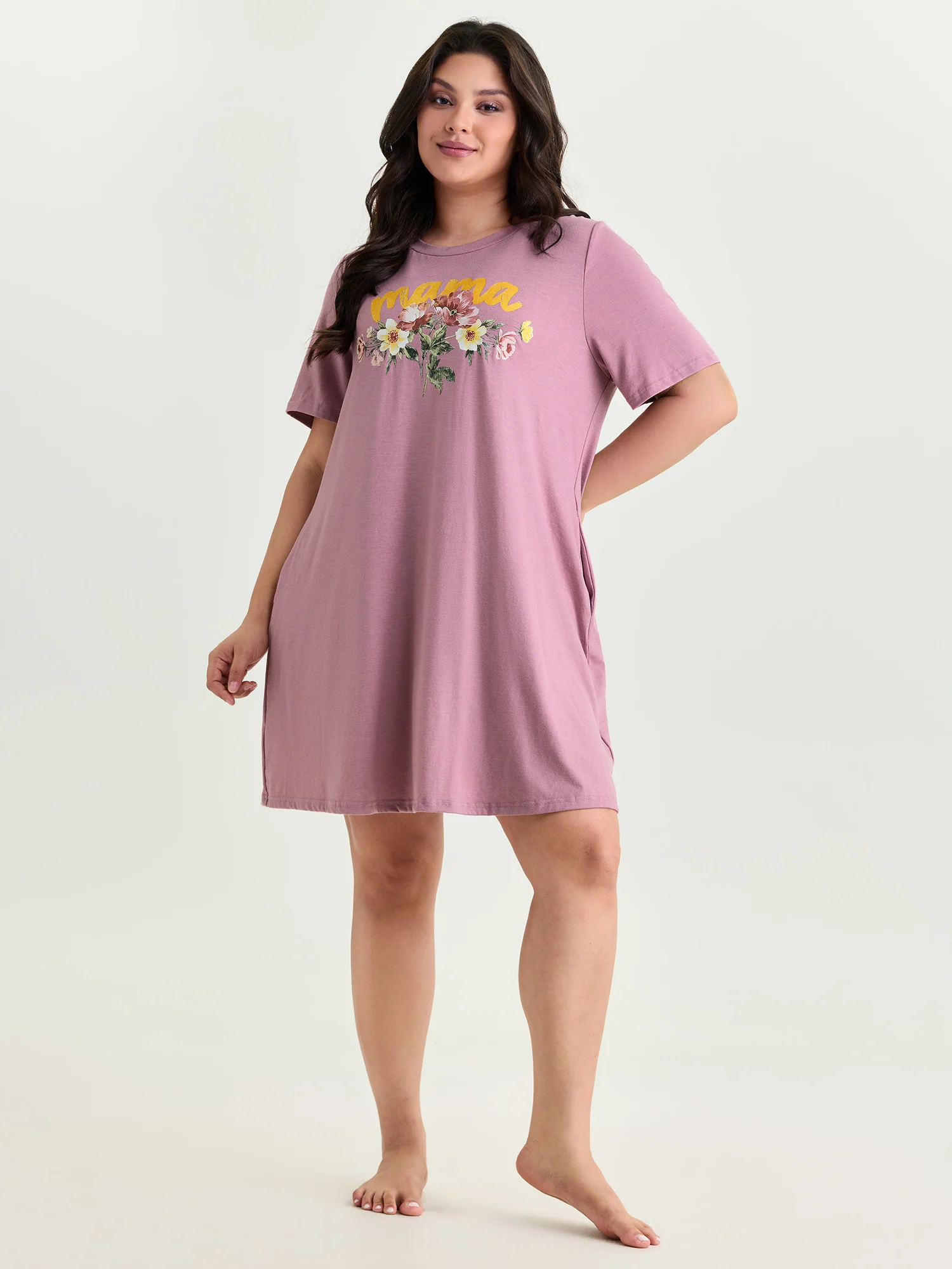 Supersoft Floral Print Lounge Dress - Image 3