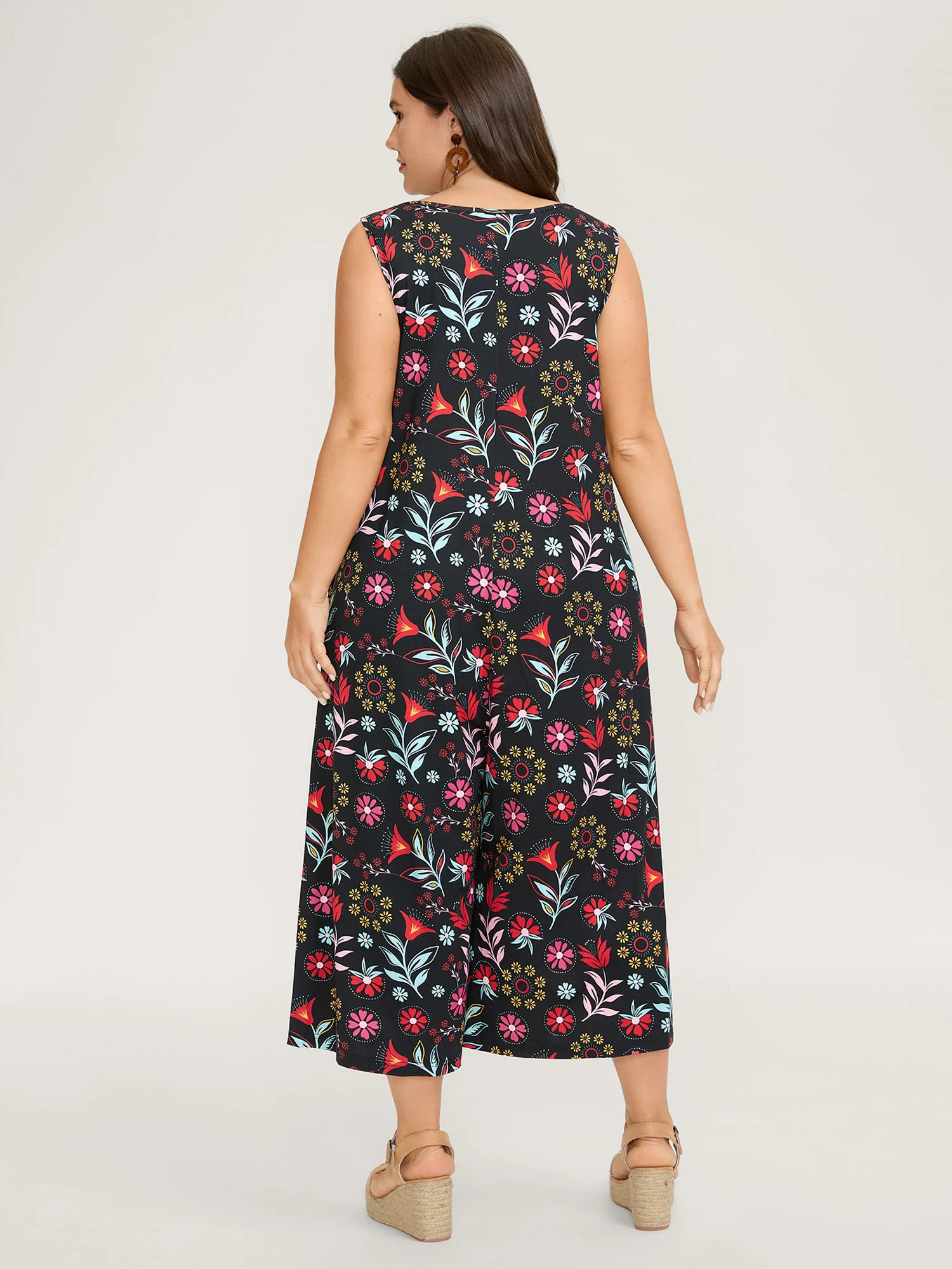 Supersoft Floral Print Pockets Jumpsuit - Image 4