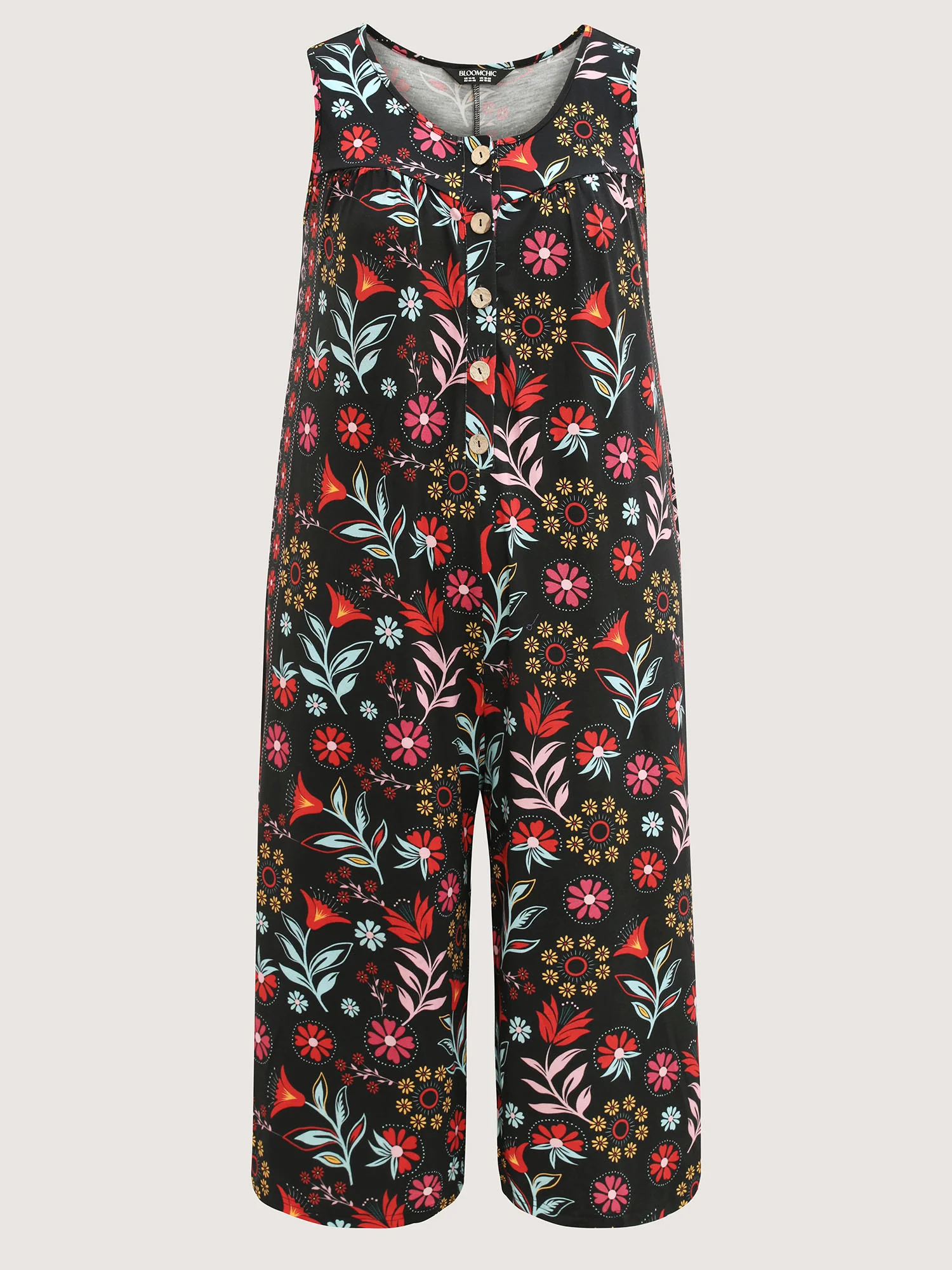 Supersoft Floral Print Pockets Jumpsuit - Image 7
