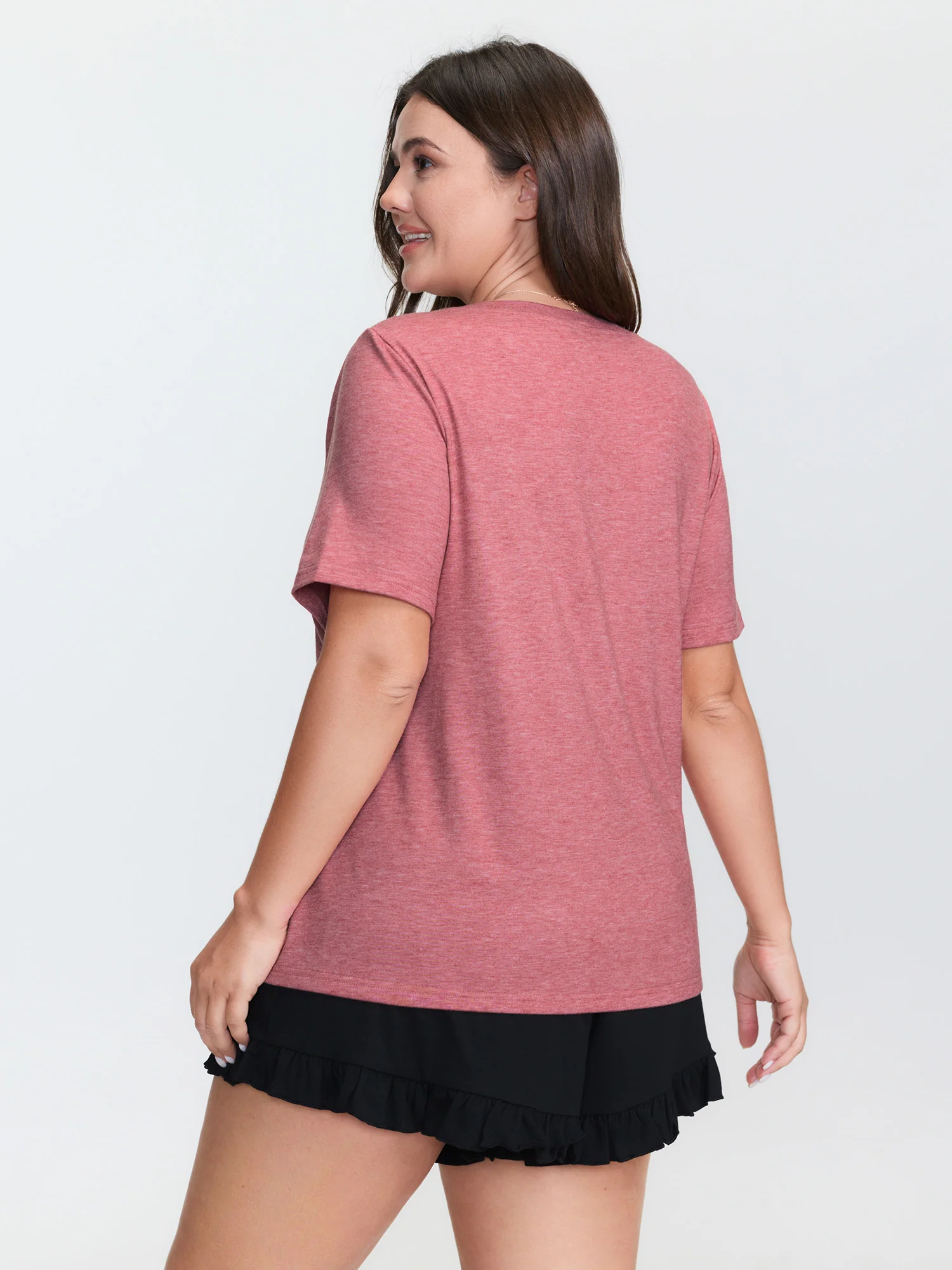 Supersoft Floral Print Round Neck T-Shirt - Image 4