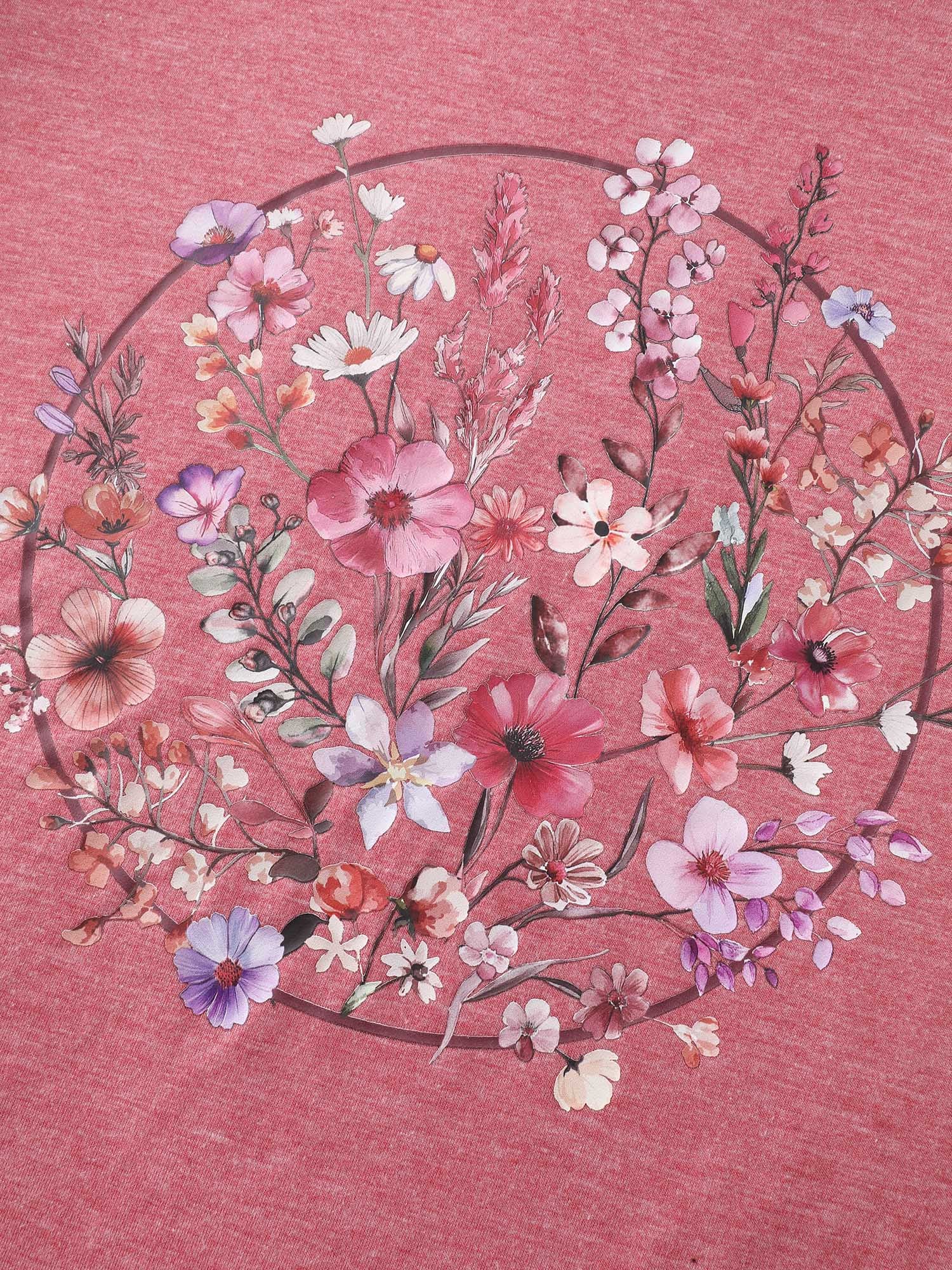 Supersoft Floral Print Round Neck T-Shirt - Image 5