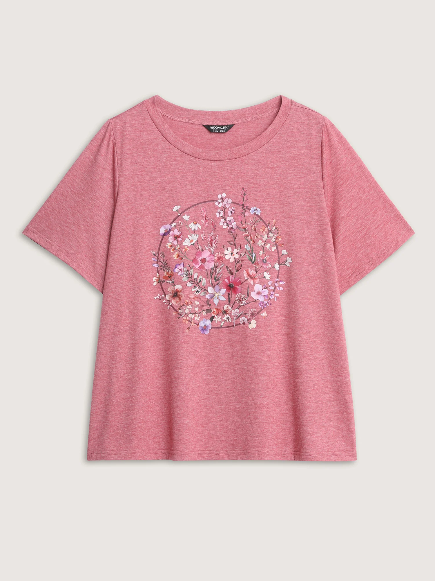 Supersoft Floral Print Round Neck T-Shirt - Image 6