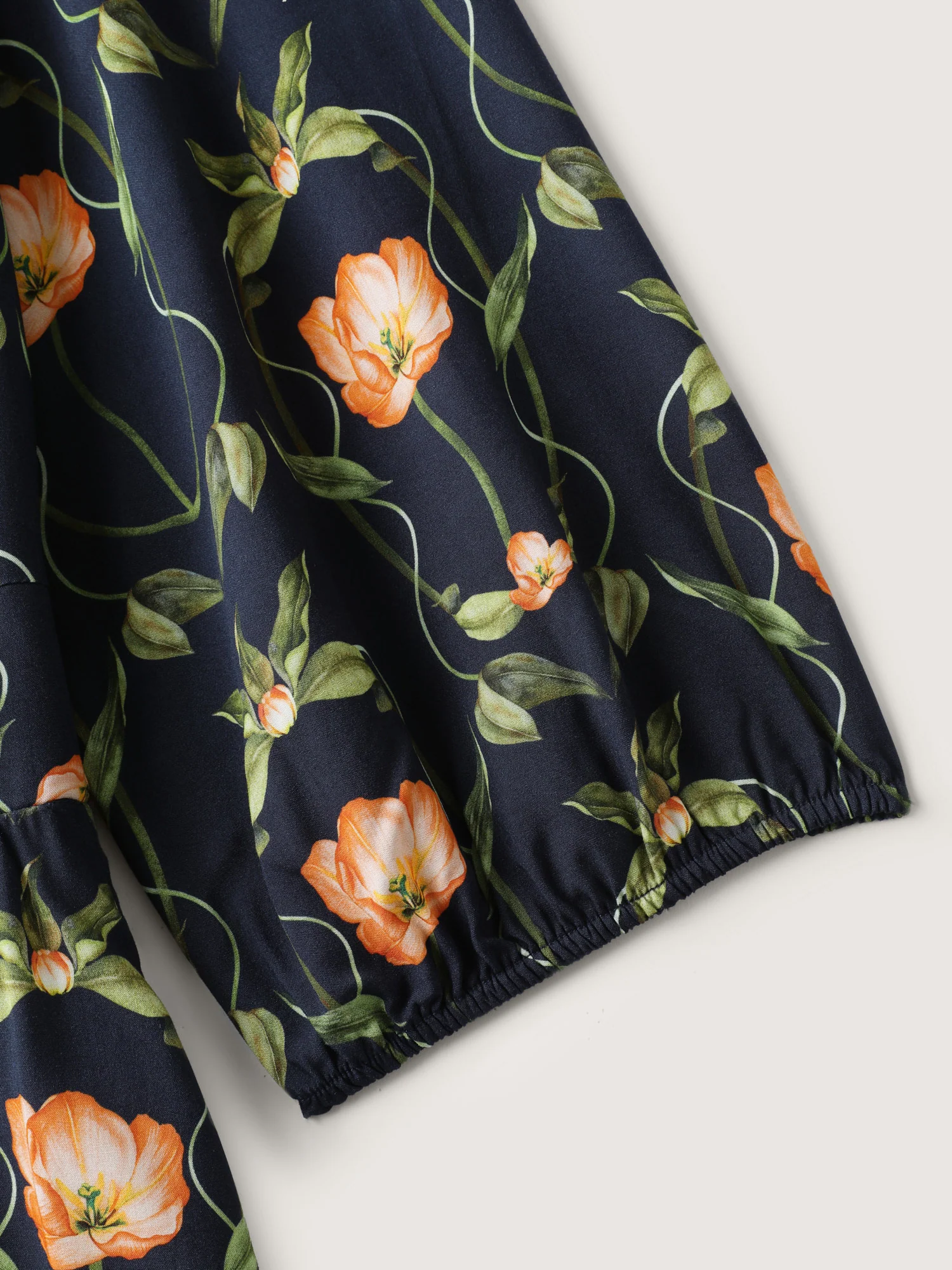 Supersoft Floral Print Shirred Midi Dress - Image 6