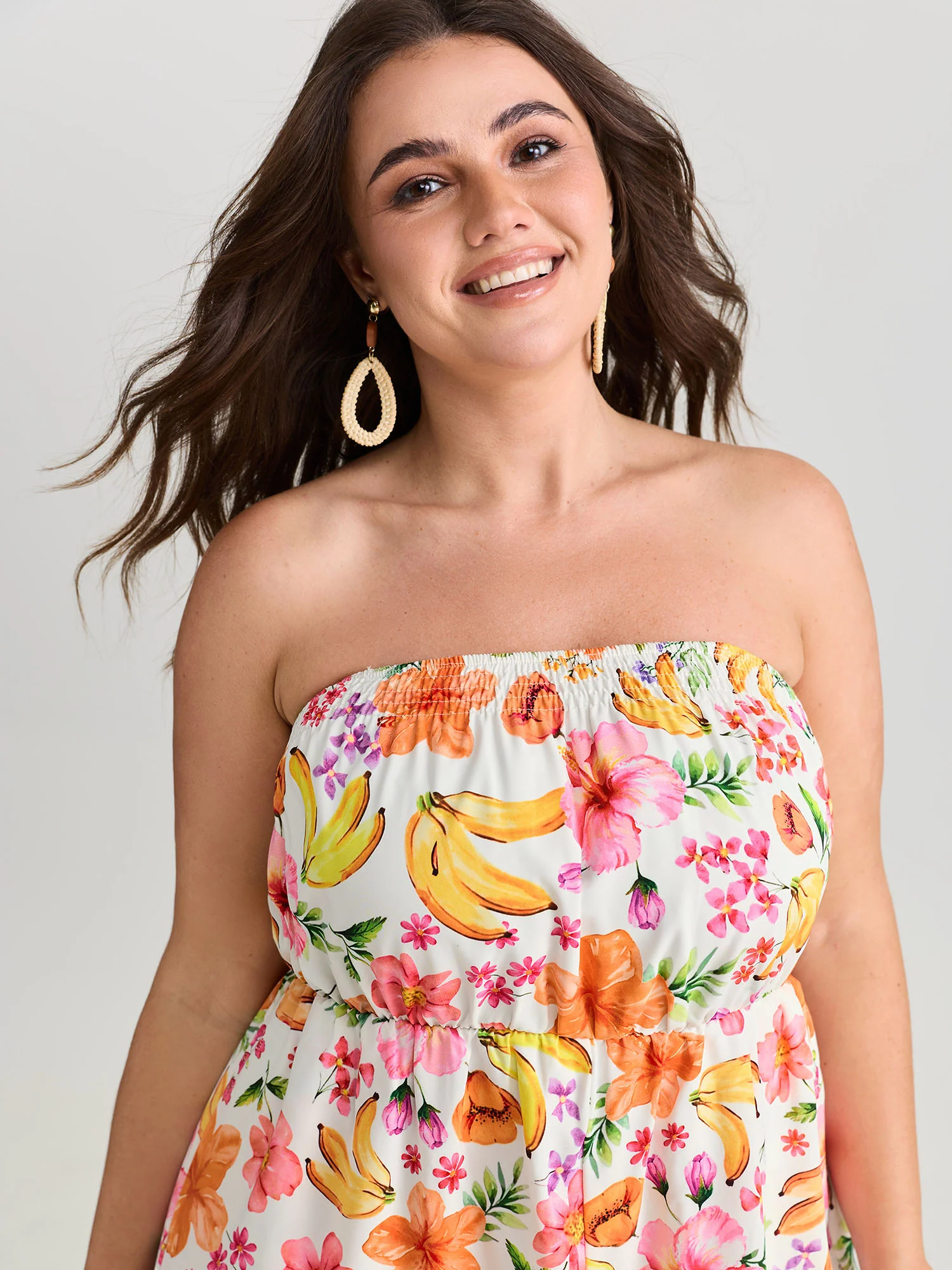 Supersoft Floral Print Square Neckline Romper - Image 2