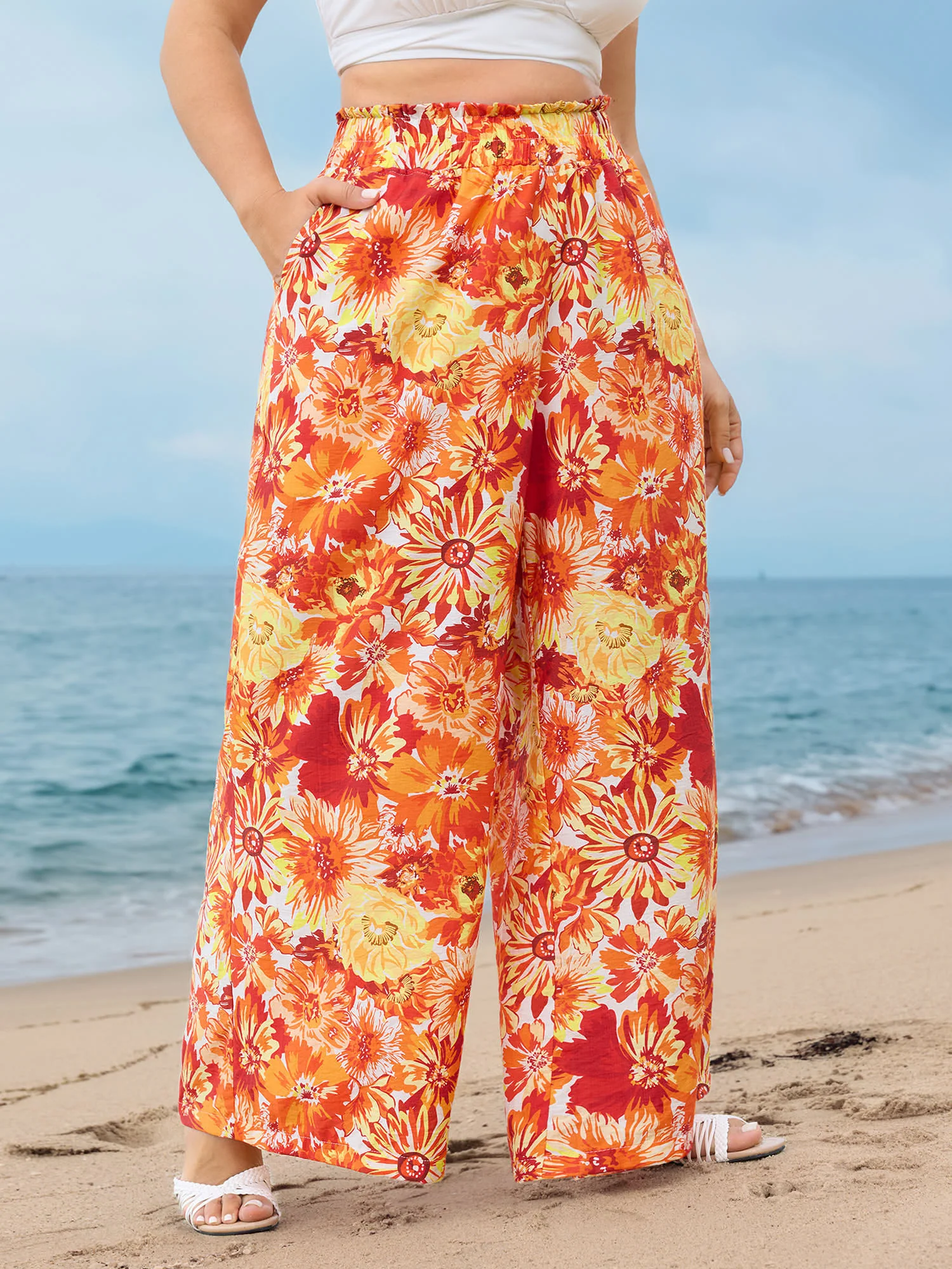 Supersoft Floral Print Straight-Leg Pants - Image 2