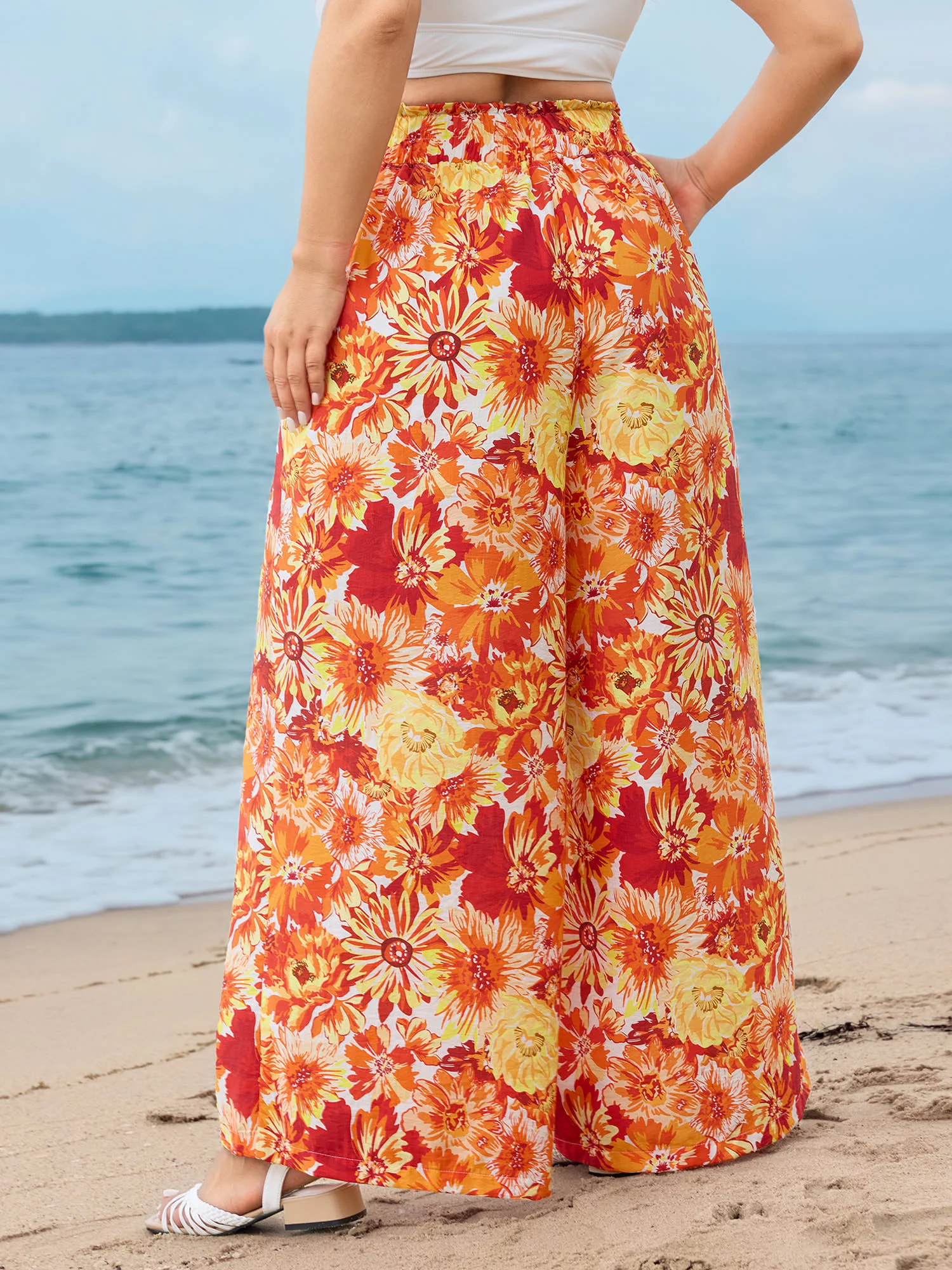 Supersoft Floral Print Straight-Leg Pants - Image 5