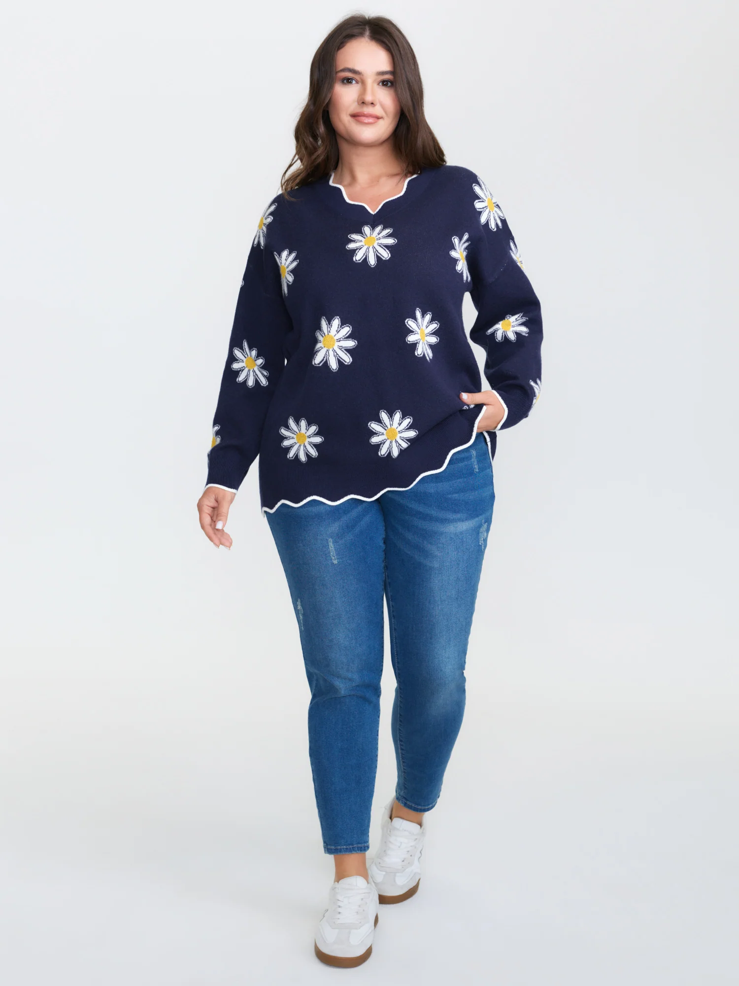 Supersoft Floral Print Stretchy Pullover - Image 3