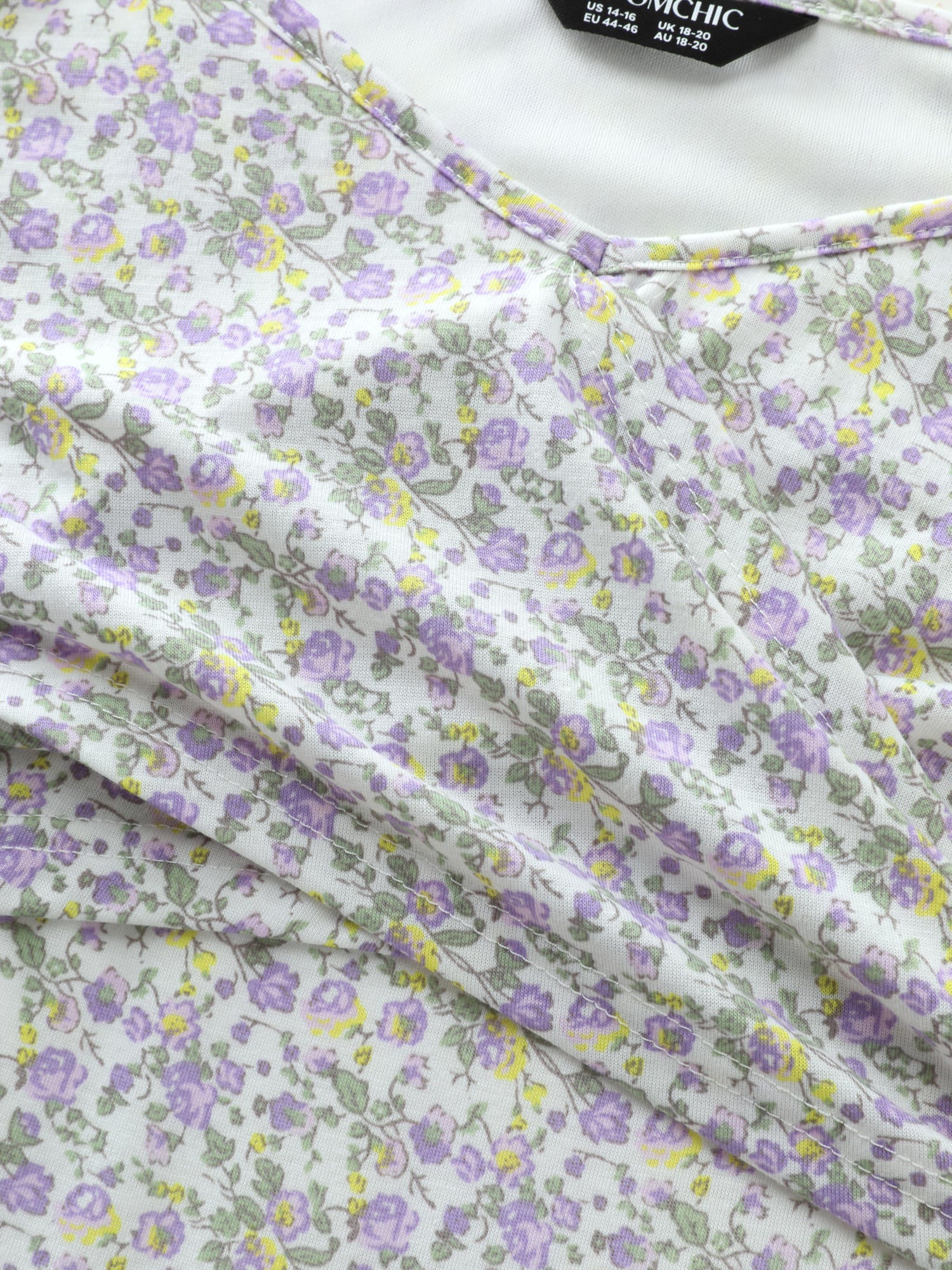 Supersoft Floral Print Twist Front Split Jumpsuit - Image 6