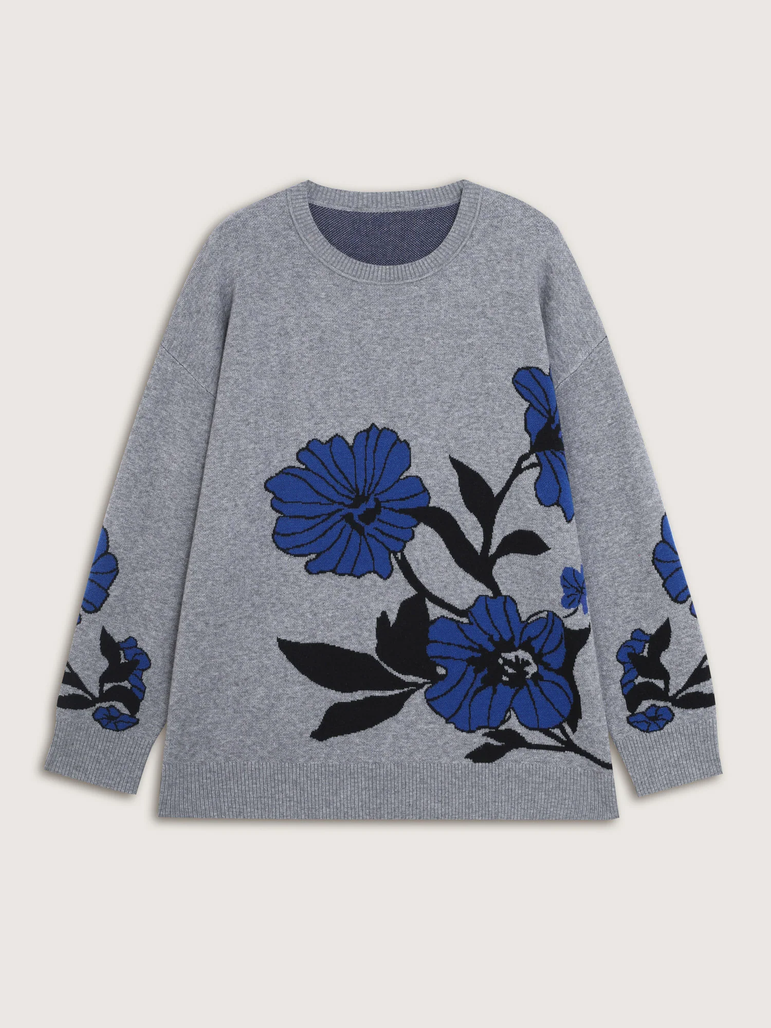 Supersoft Floral Round Neck Pullover - Image 7