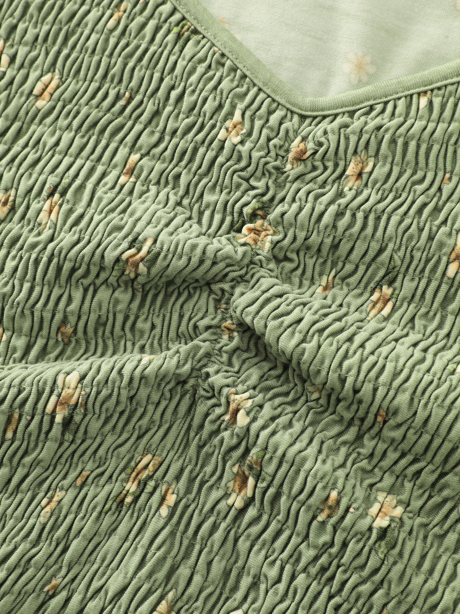 Supersoft Floral Shirred Stretchy Knit Top - Image 7