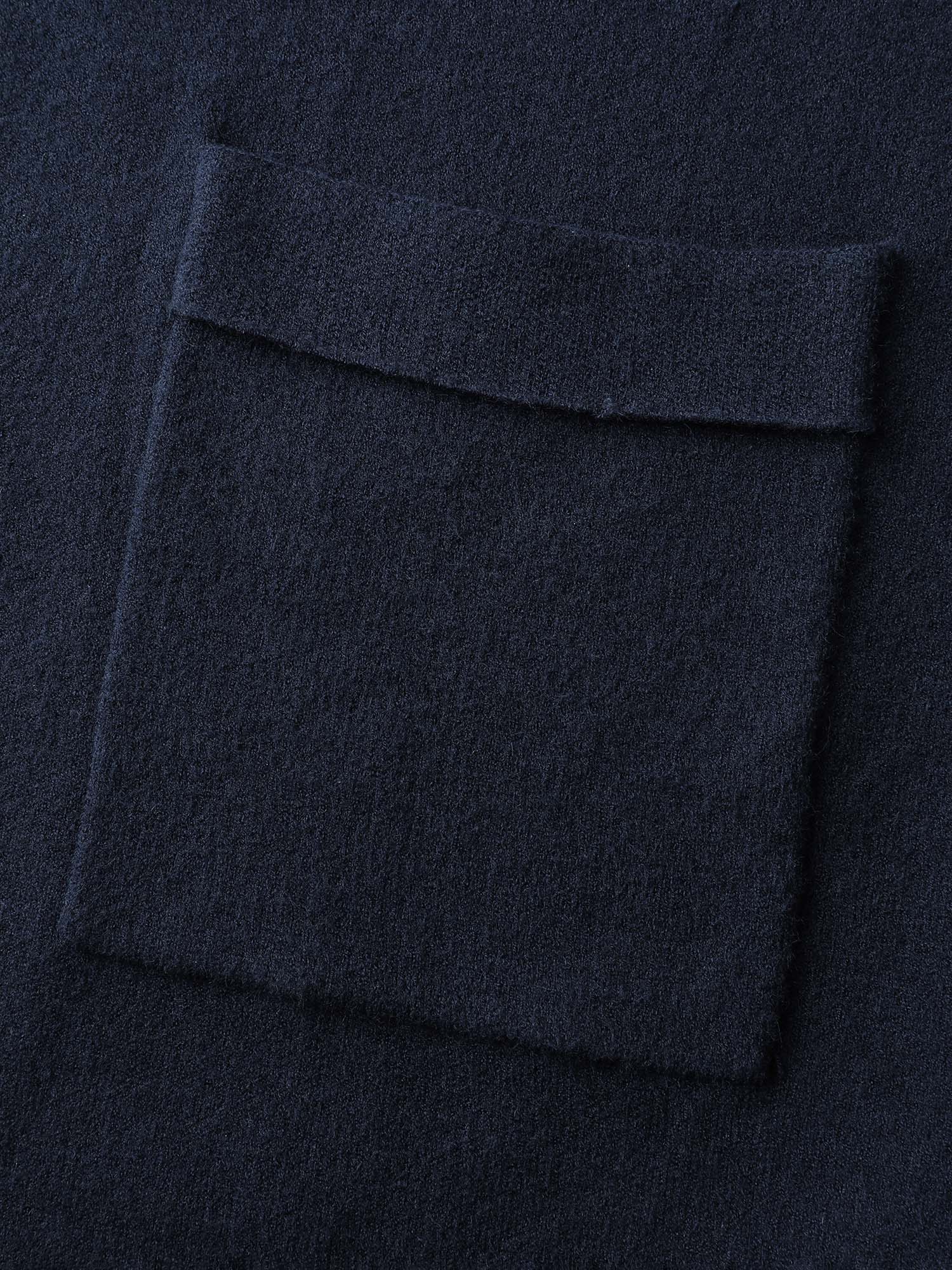 Supersoft Folded Collar Pockets Open-Front Knit Cardigan - Image 6