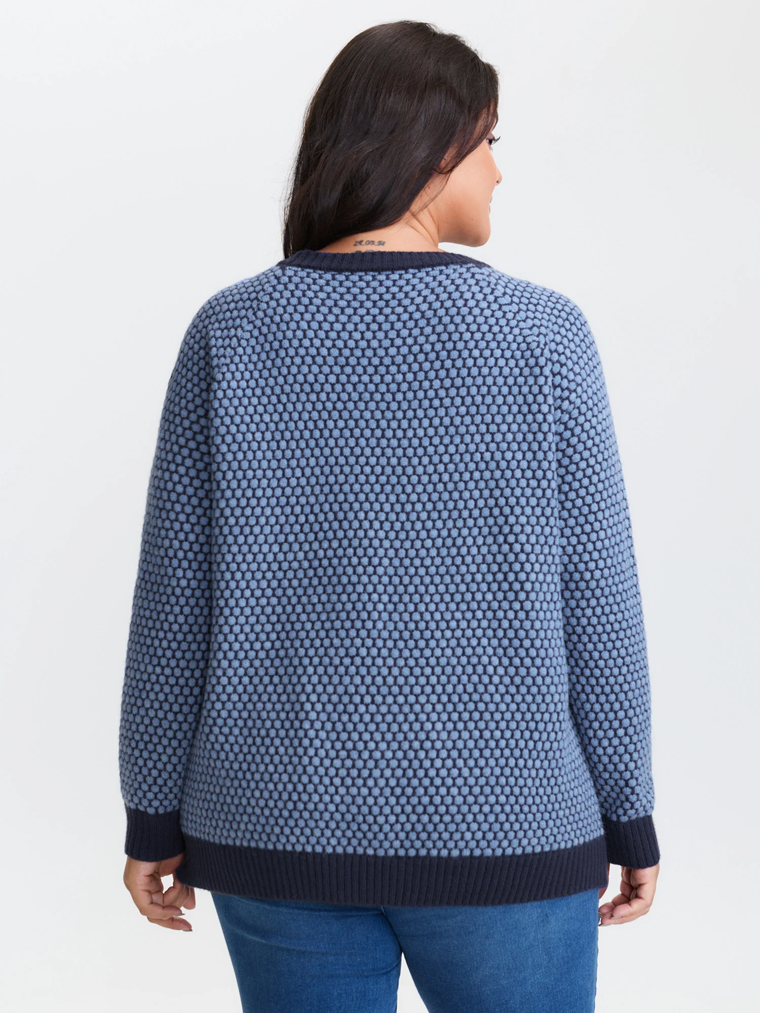 Supersoft Geometric Textured Super Stretchy Pullover - Image 4