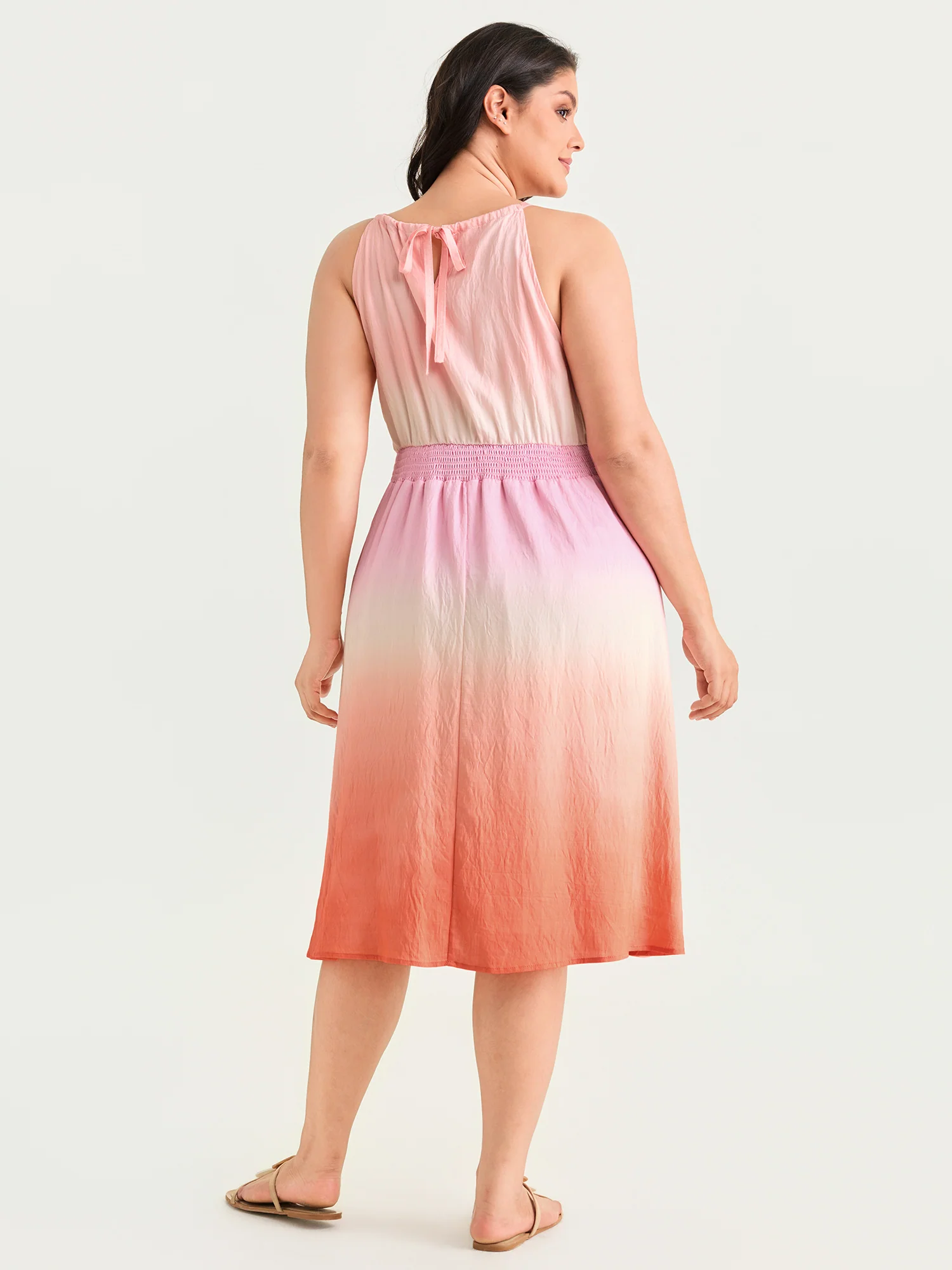 Supersoft Gradient Halter Neck Midi Dress - Image 4